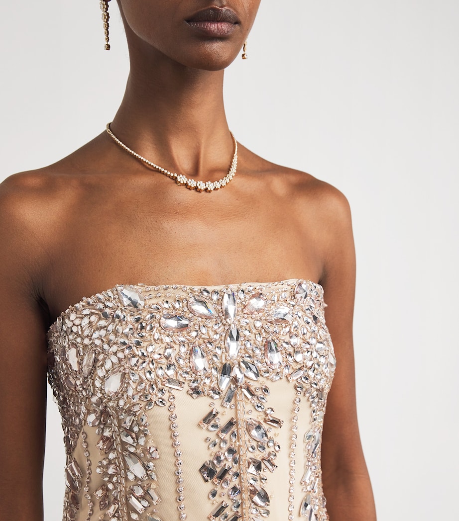 Tulle Embellished Cape Gown CHAMPAGNE Image 7