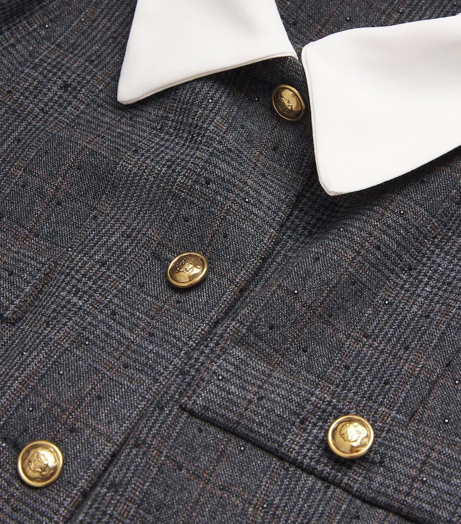 Tweed Embellished Mini Dress GREY / BROWN Image 5