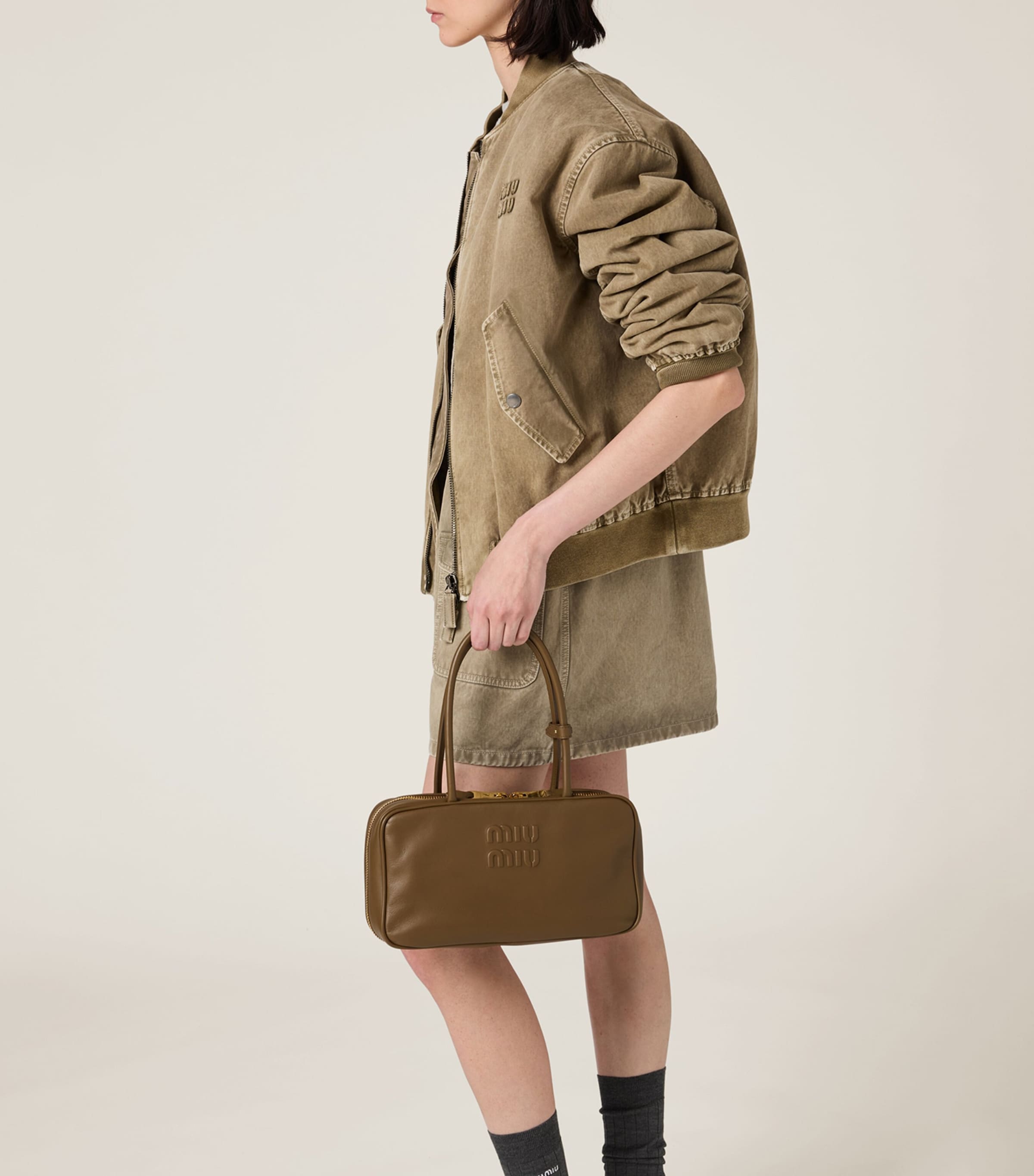 ハンドバッグ LEATHER BEAU TOP HANDLE BAG Miu Miu Leather Beau Top-Handle Bag | Harrods UK