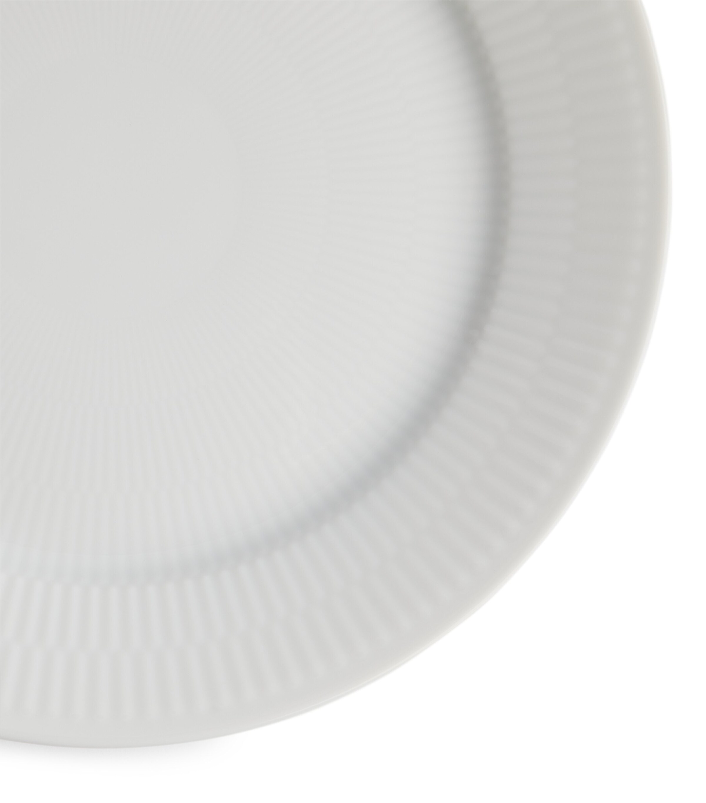White Fluted Plate (27cm) WHITE Image 4