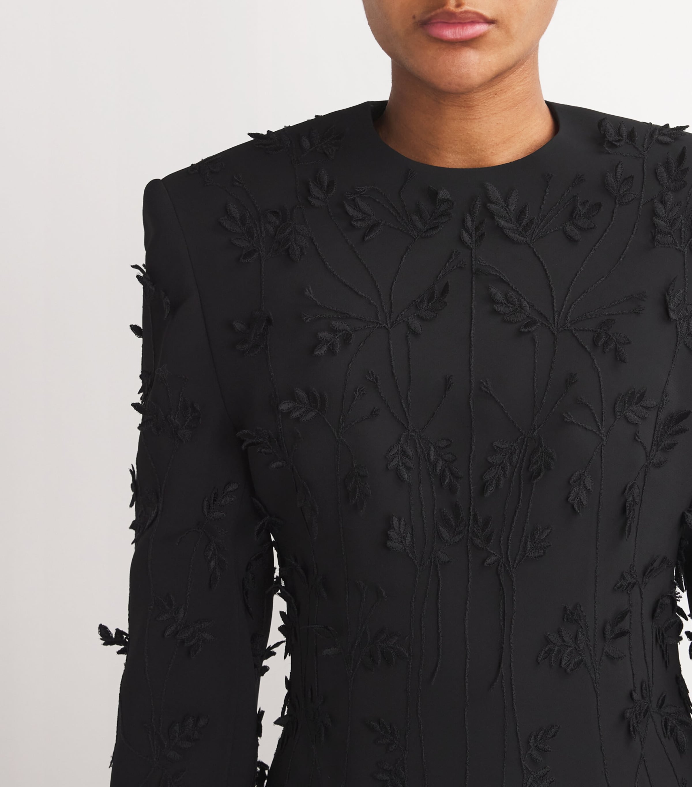 Amir Al Kasm Womens Jasmine Leaves Top Black Image 6