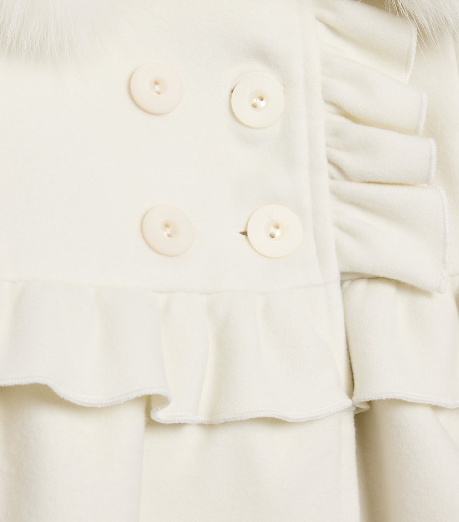 Fox Fur Hood Coat (12-48 Months) PANNA Image 2