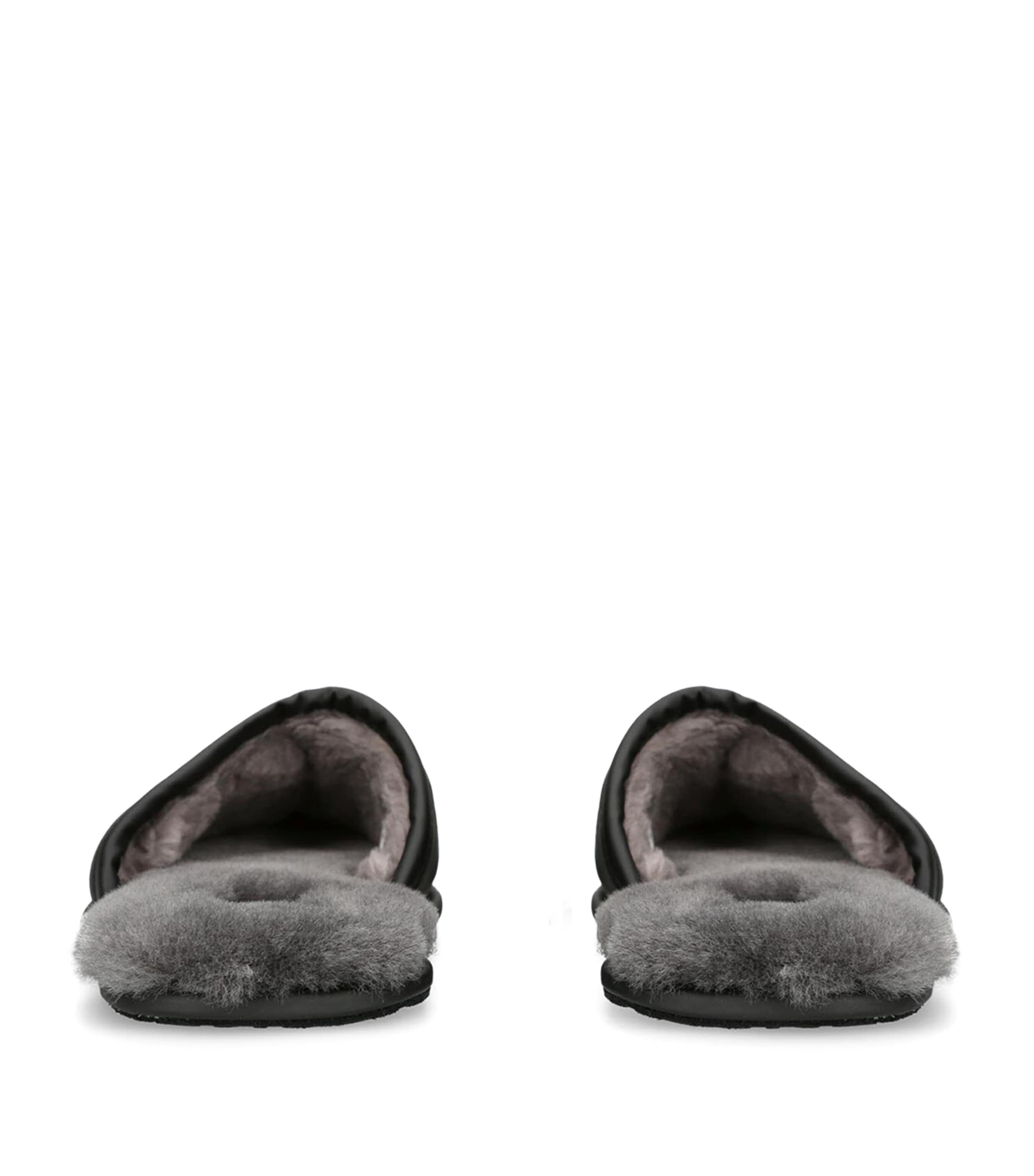 Suede Scuff Slippers BLACK Image 2