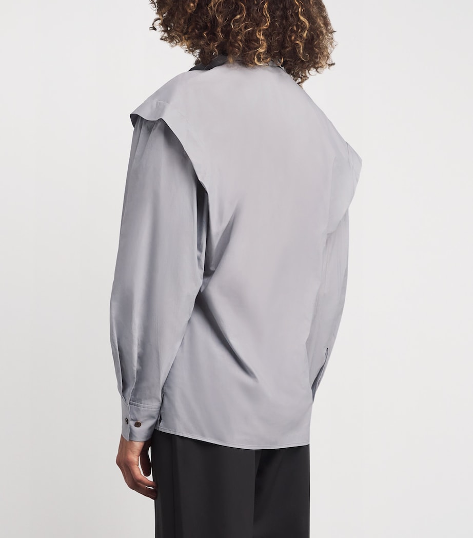 Cotton Poplin Ascot Blouse BG219 MIST Image 4