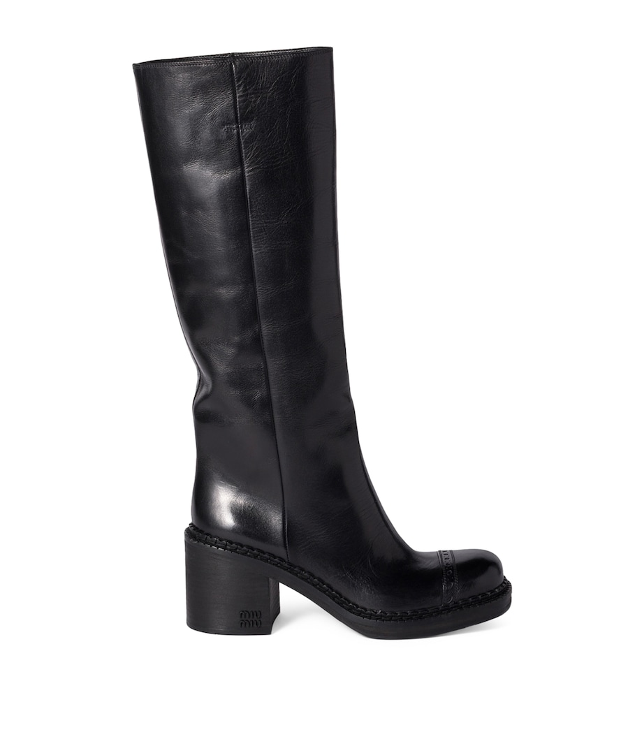Leather Knee-High Boots 75 F0002 Image 1