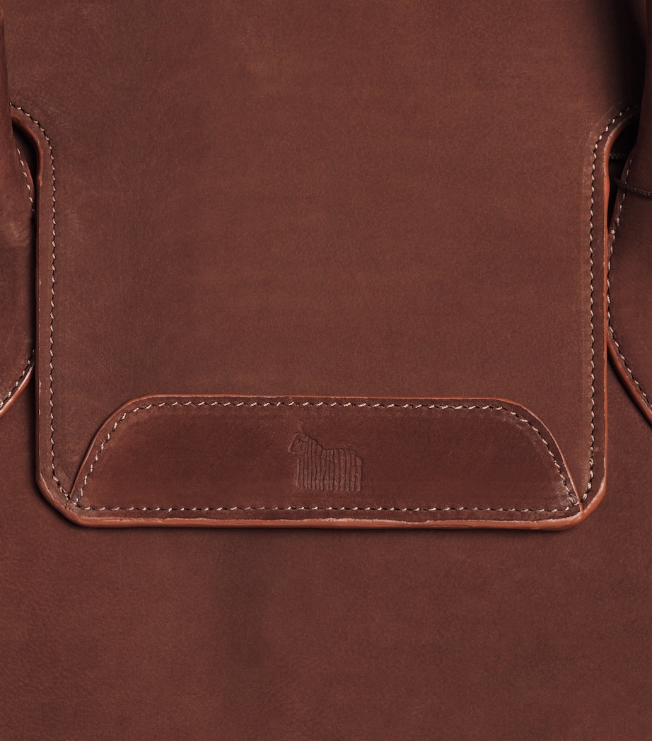 Colombo Suede Holdall Bag Dark Wine Image 5