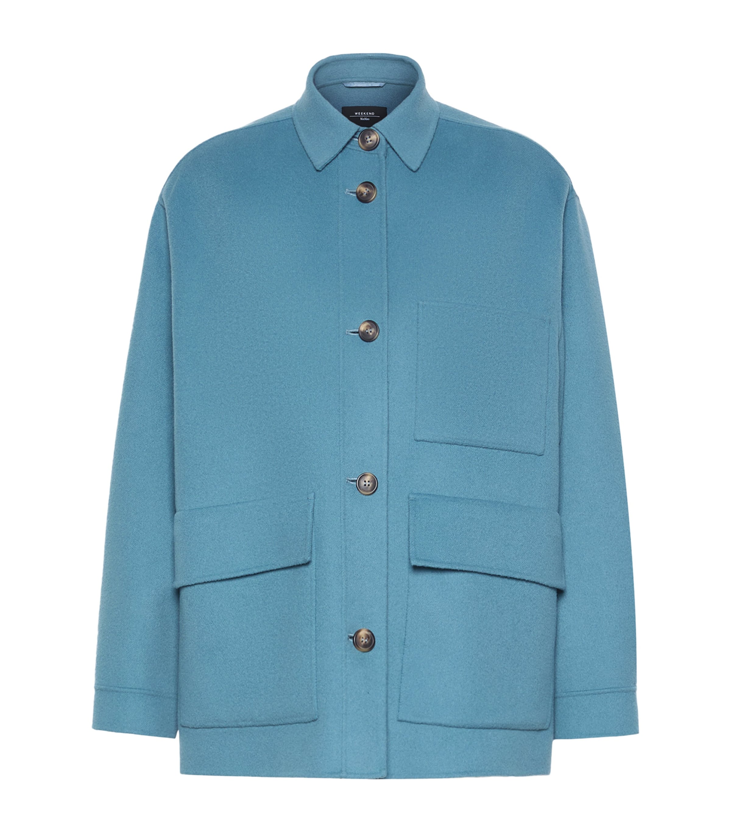Weekend Max Mara Wool-blend Short Coat In Turquoise