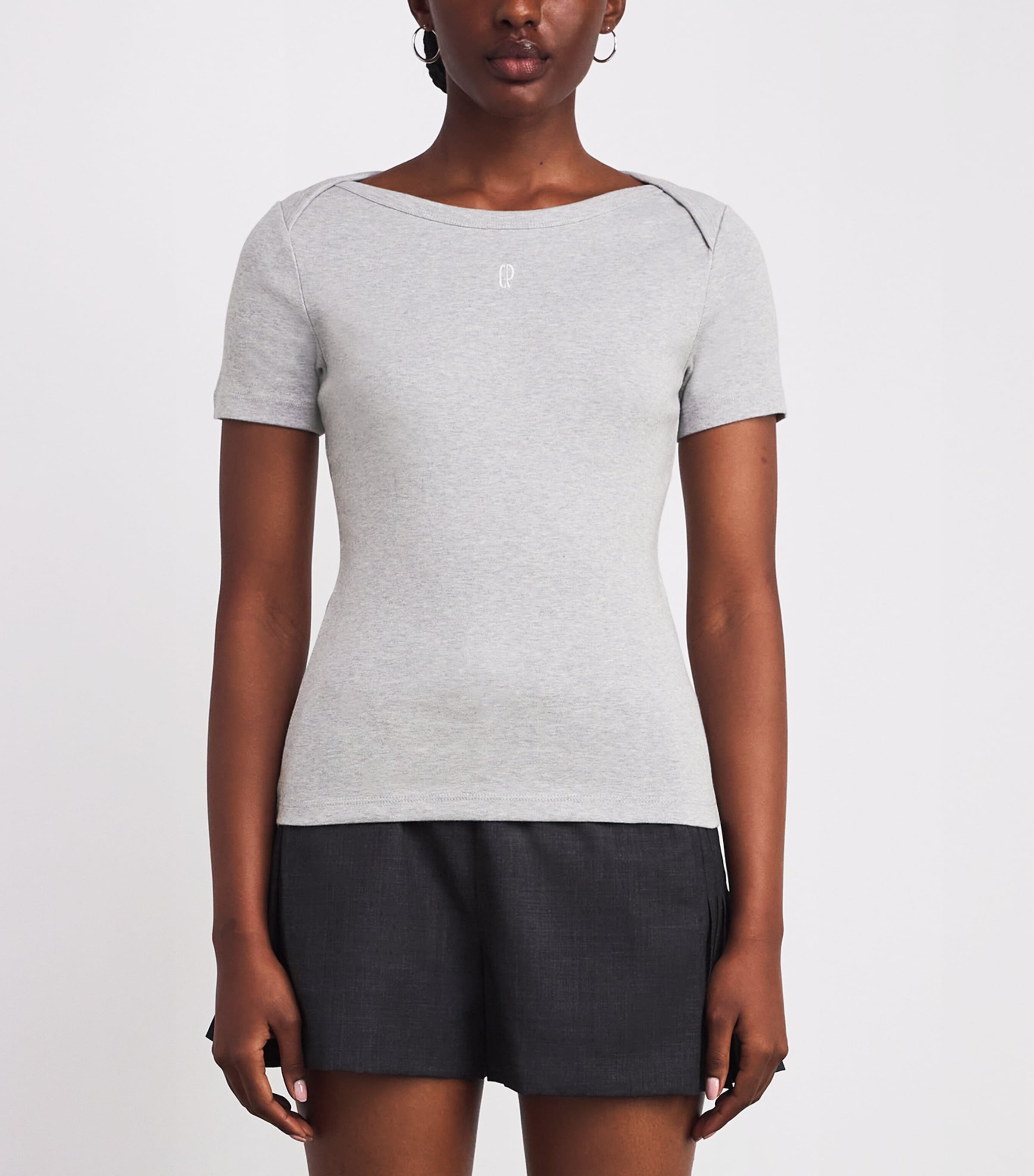 Cotton Short-Sleeve T-Shirt GRIS Image 3