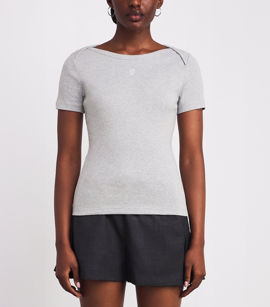 Cotton Short-Sleeve T-Shirt GRIS Image 3