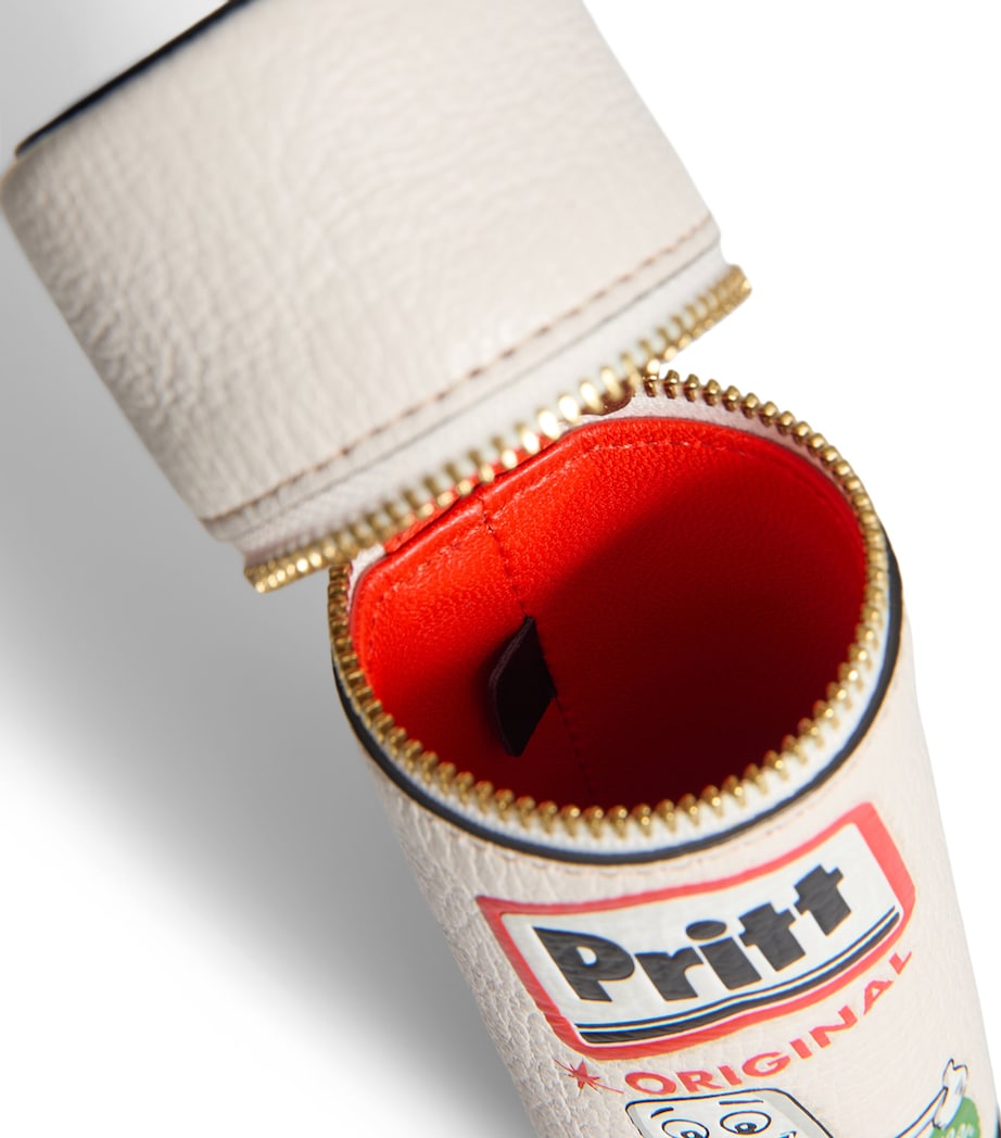 Leather Pritt Stick Pencil Case OPTIC WHITE Image 6