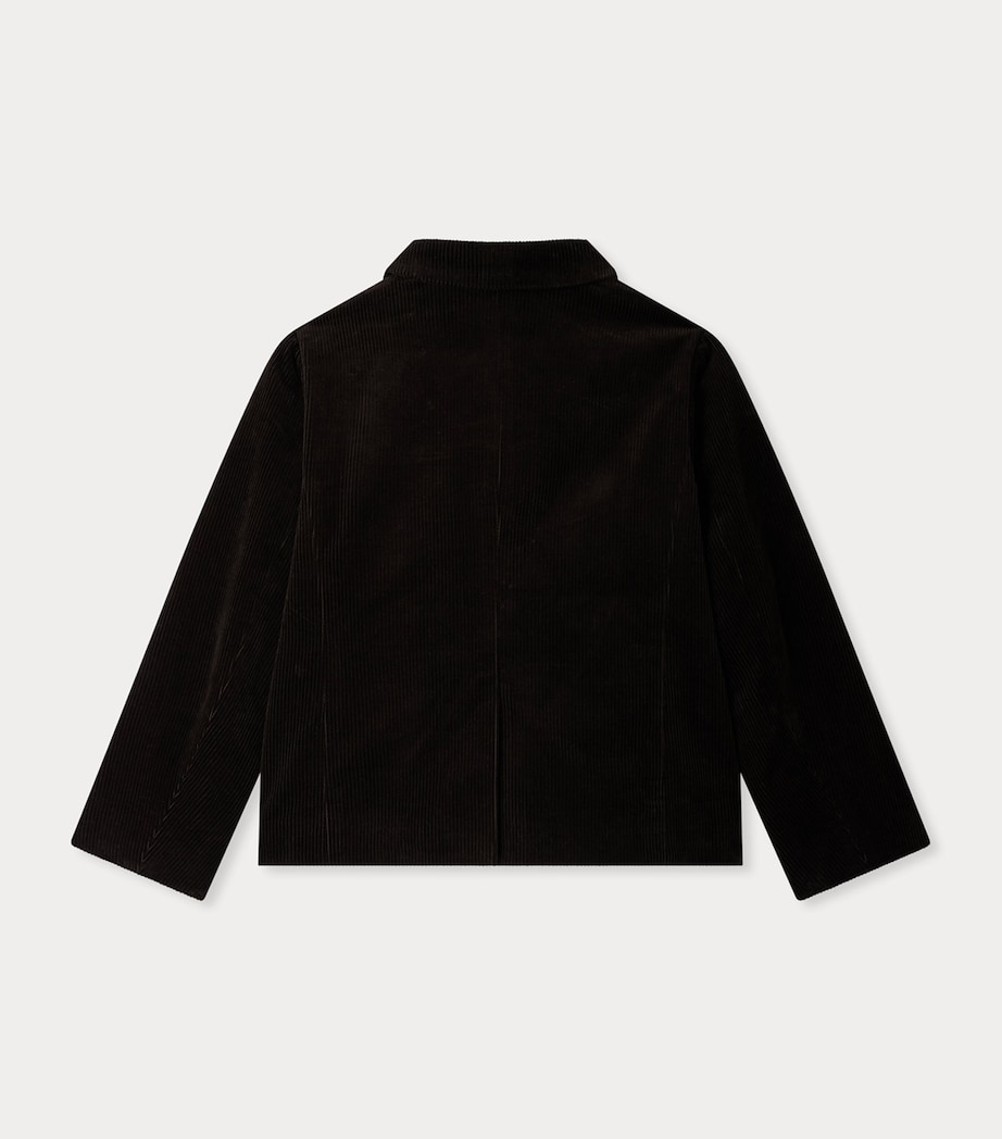 Organic Cotton Velvet Teo Blazer (10-14 Years) CAFE Image 2