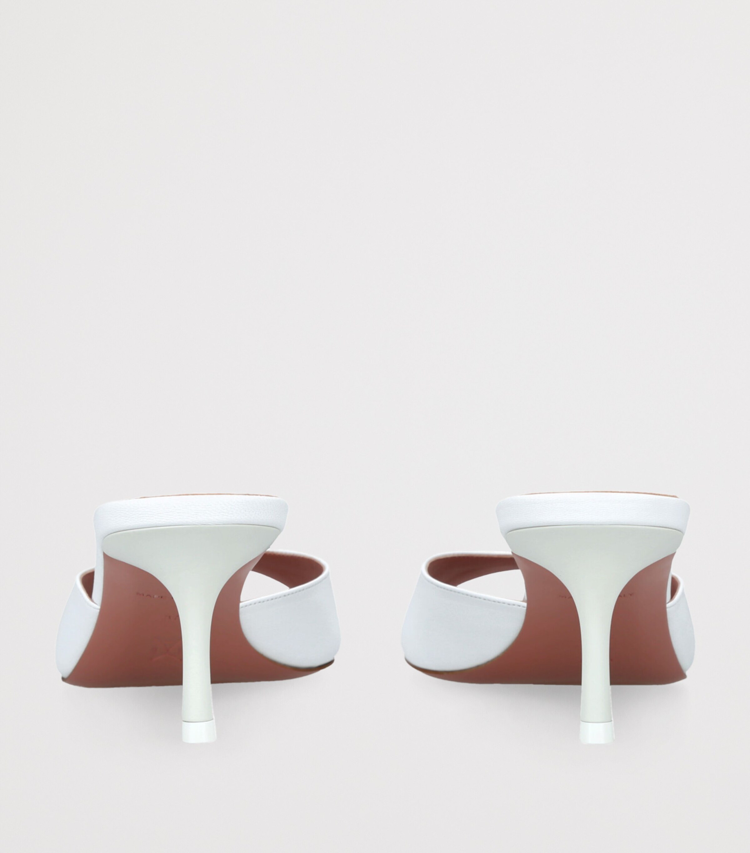 Leather Jeanne Heeled Mules 60 WHITE Image 2