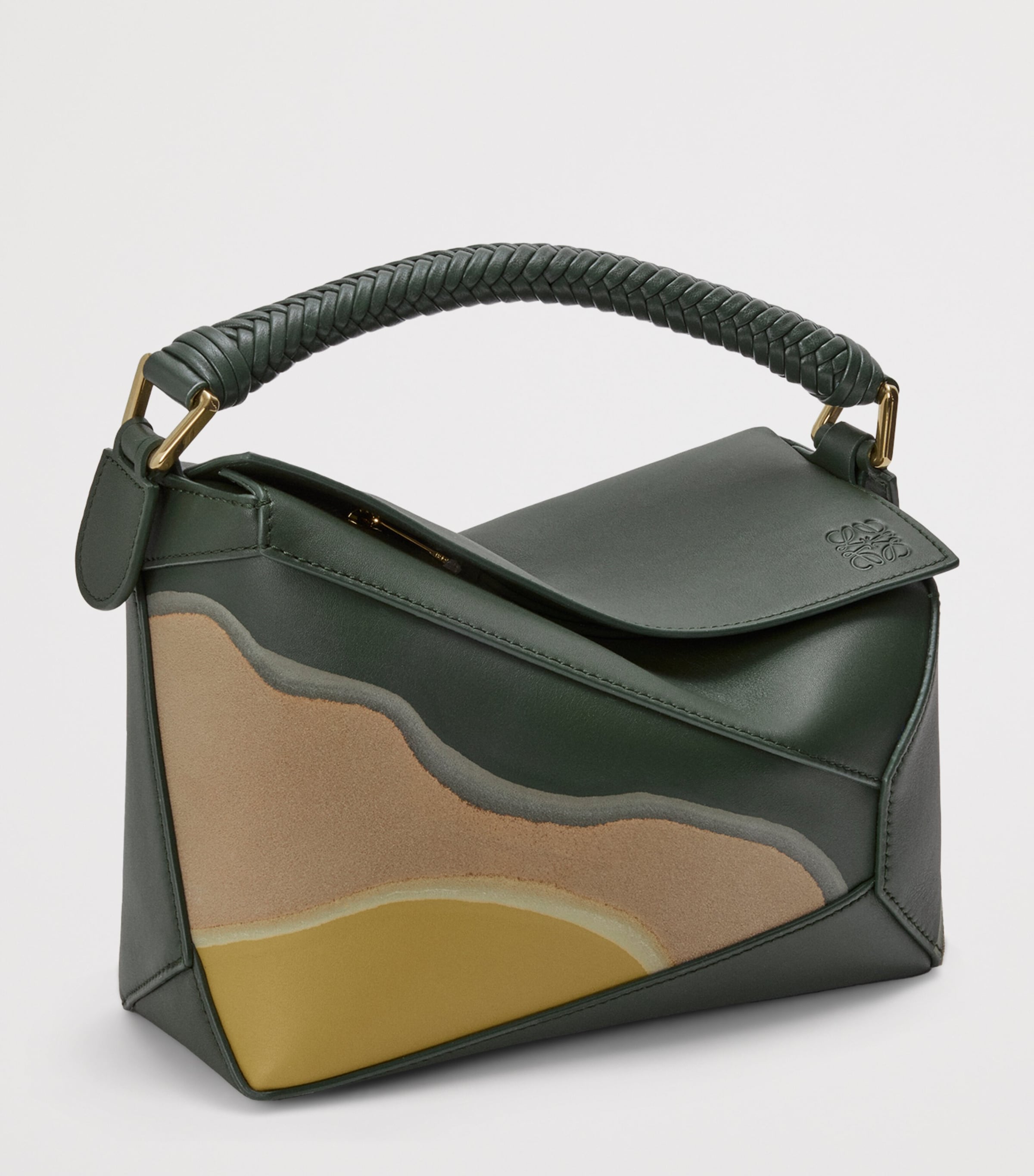 【Loewe】エッジ ランドスケープ スモールショルダーバッグ LOEWE Small Leather Puzzle Edge Landscape Top-Handle Bag