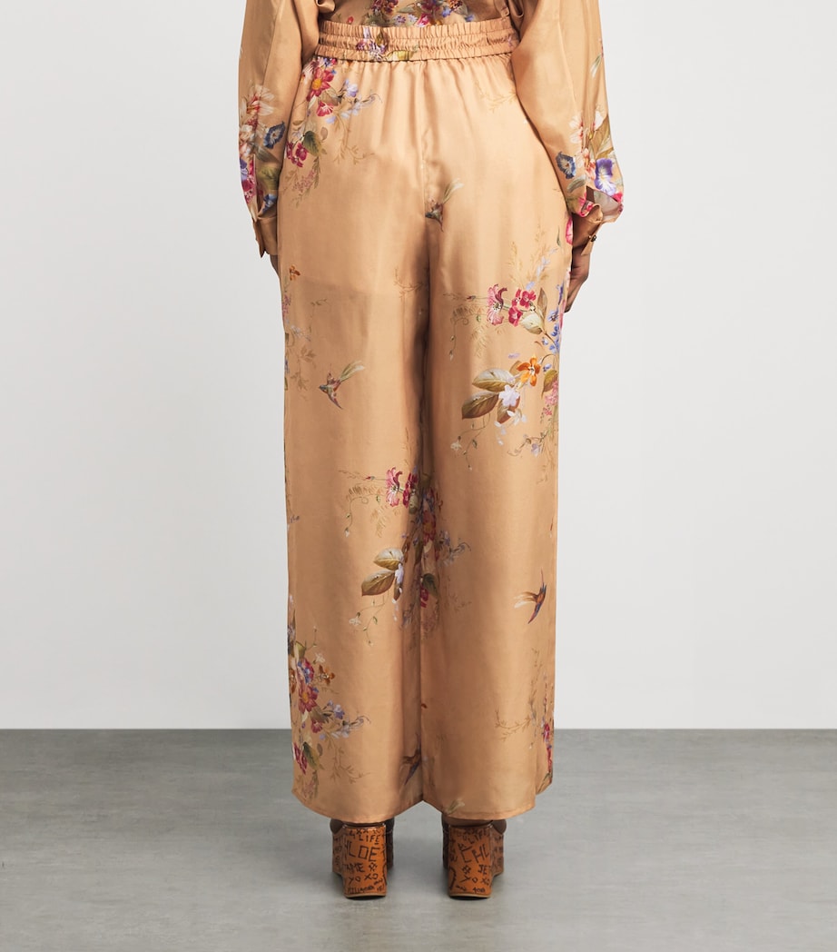Silk Patience Trousers TAN FLORALTAFL Image 3