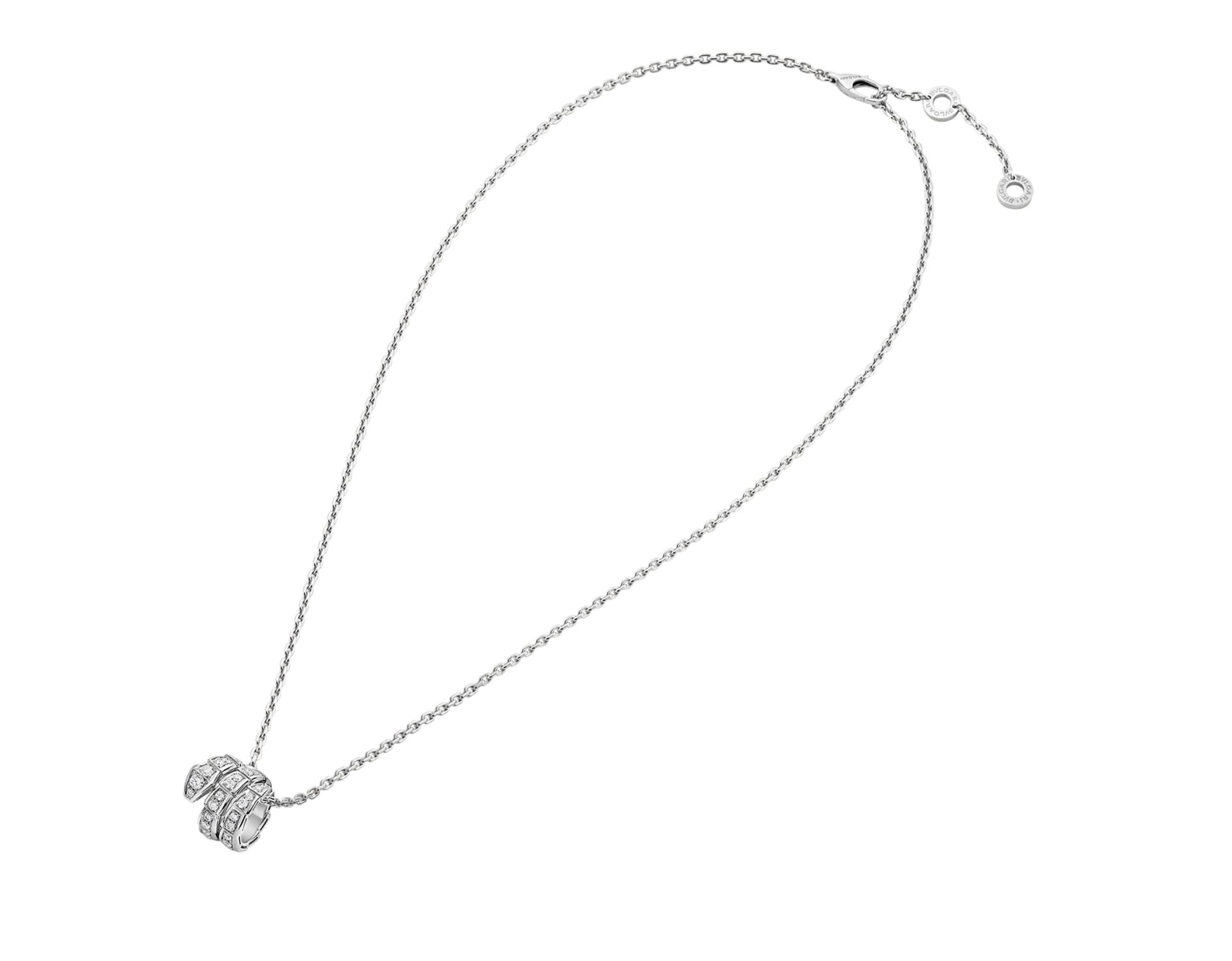 Bvlgari White Gold And Diamond Serpenti Viper Necklace