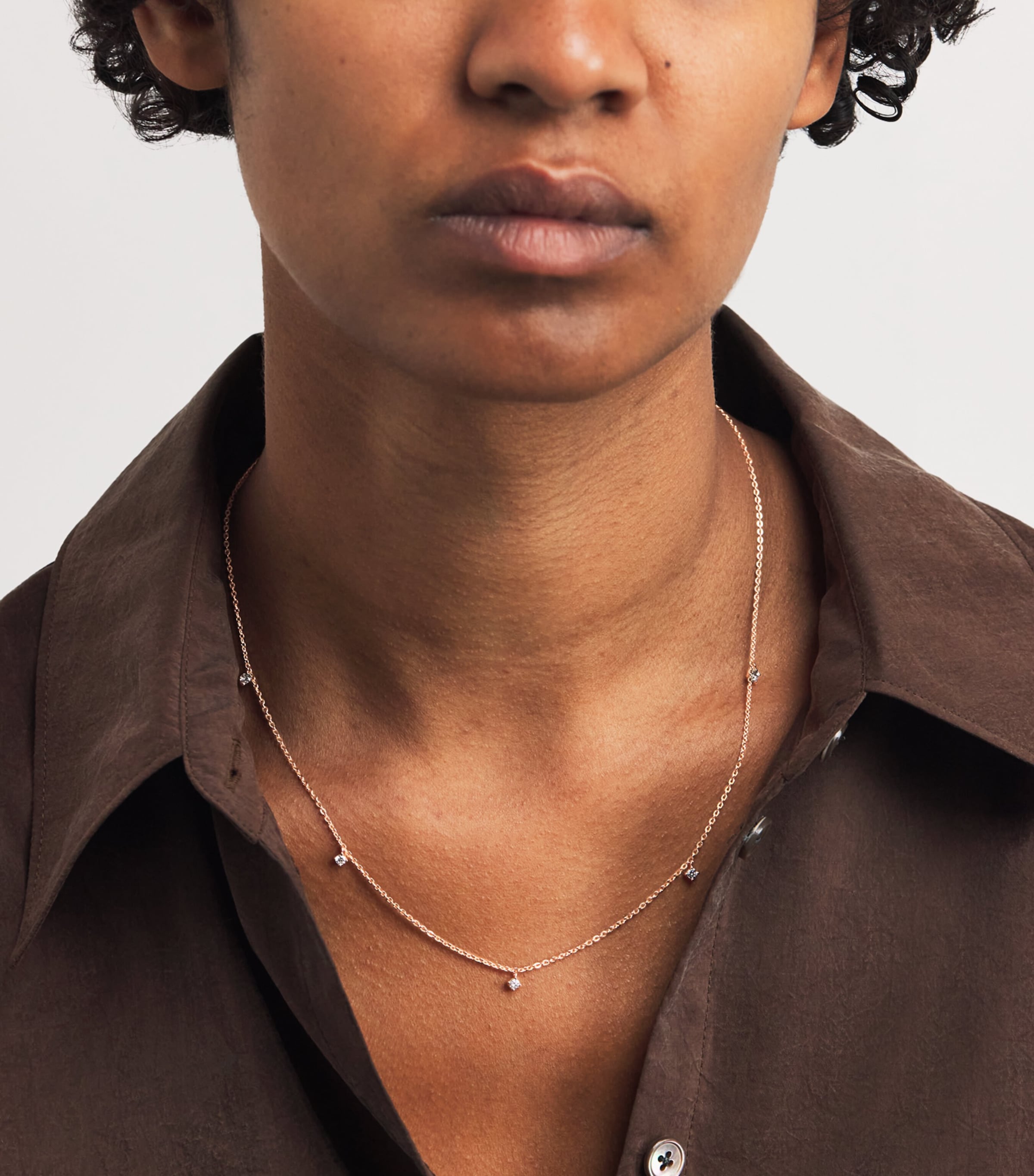 Rose Gold and Diamond Necklace (0.60ct) ROSE GOLD Image 2