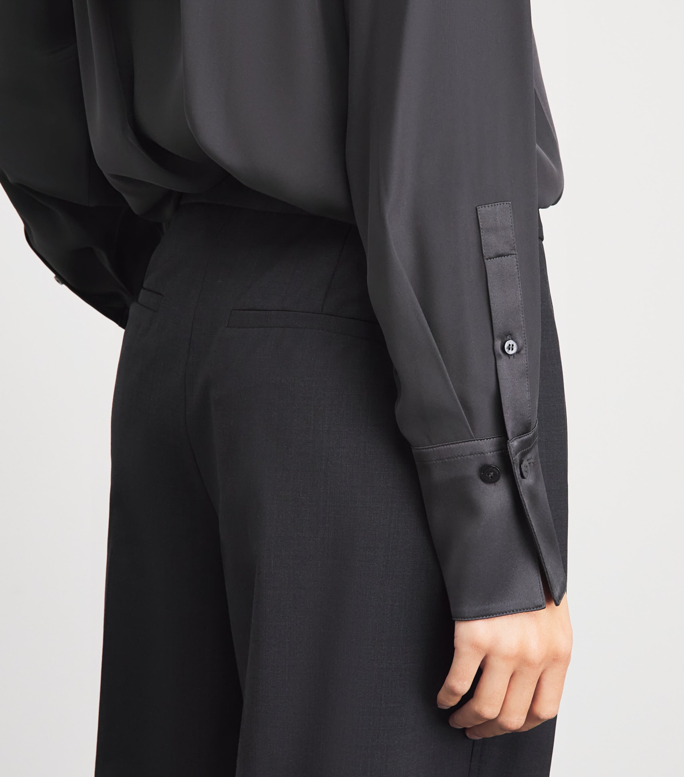 Joseph Womens Silk Childs Blouse Graphite Image 3