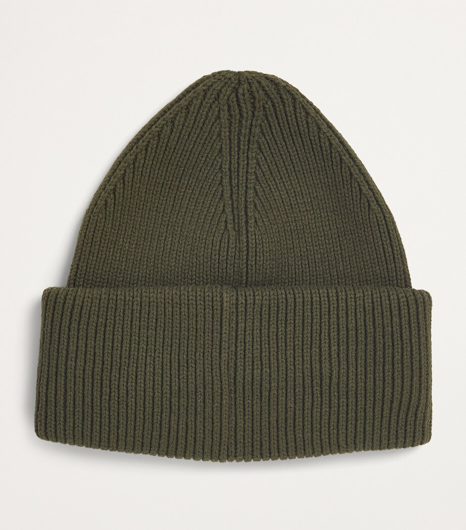 Barbour Cotton-Blend Dunford Beanie Olive Image 2