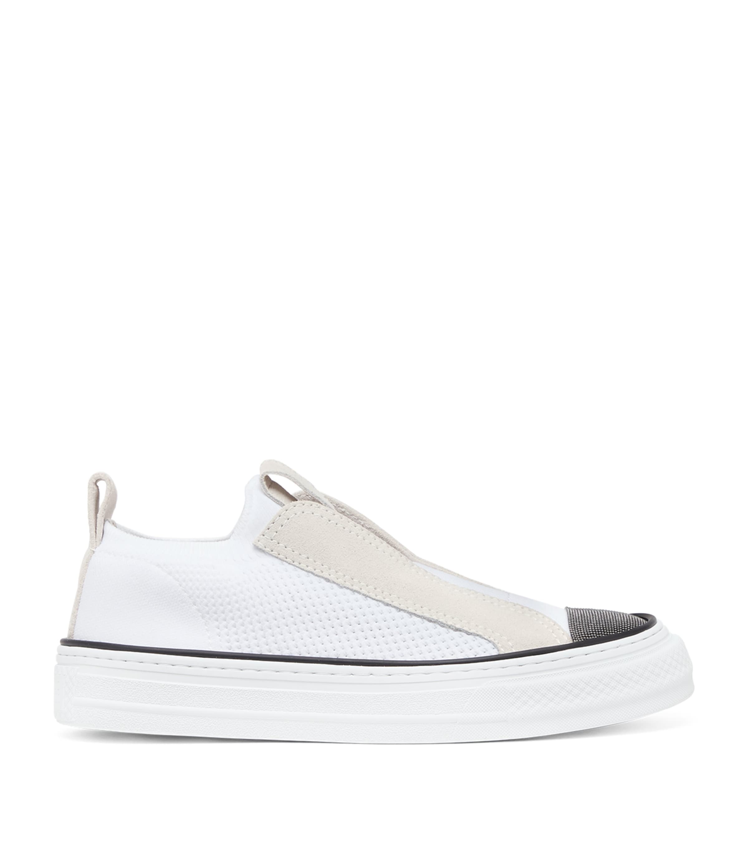 Brunello Cucinelli Sneakers With Iconic Embellishments In White