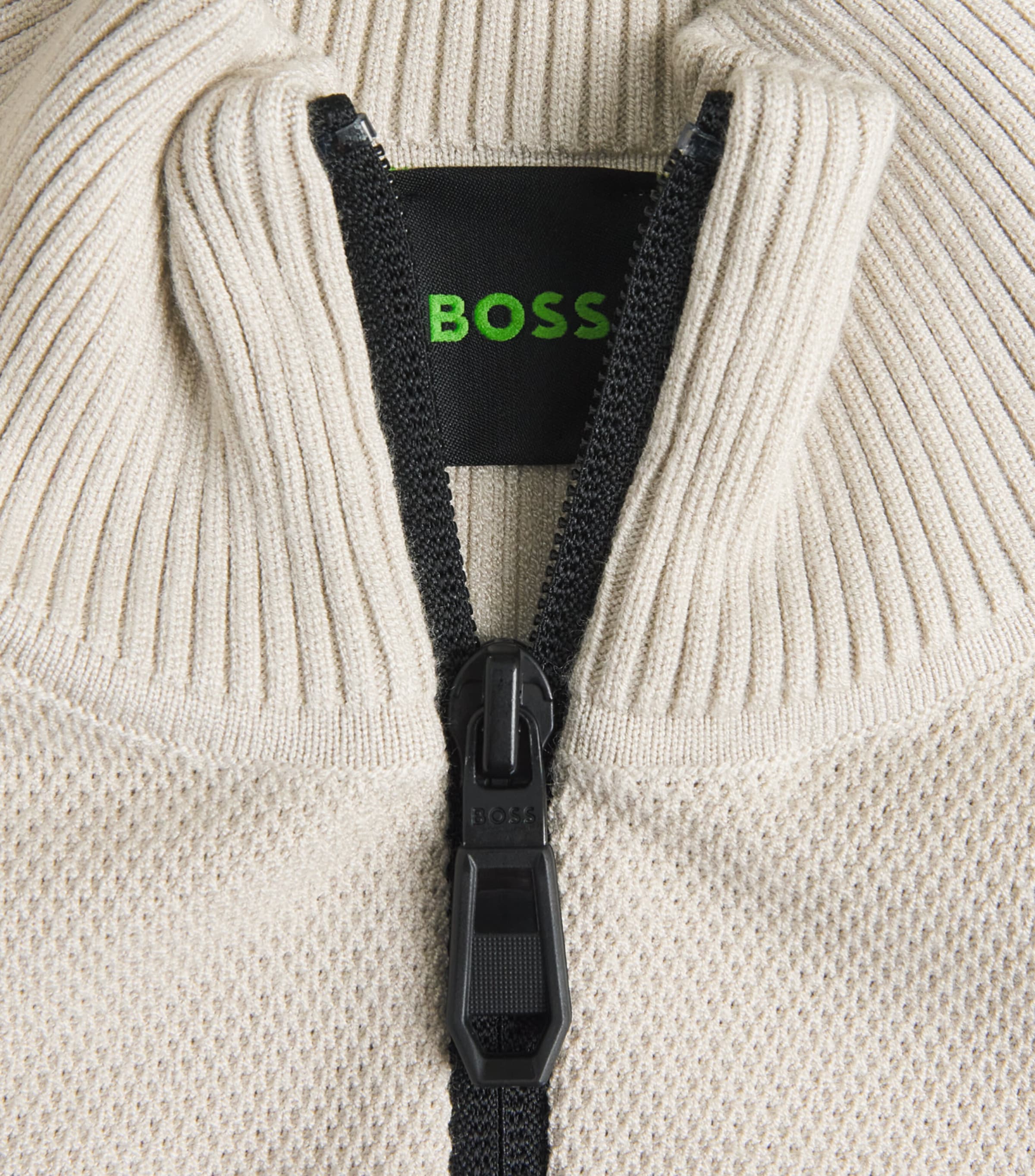 BOSS Mens Knitted Hybrid Jacket Light Image 6