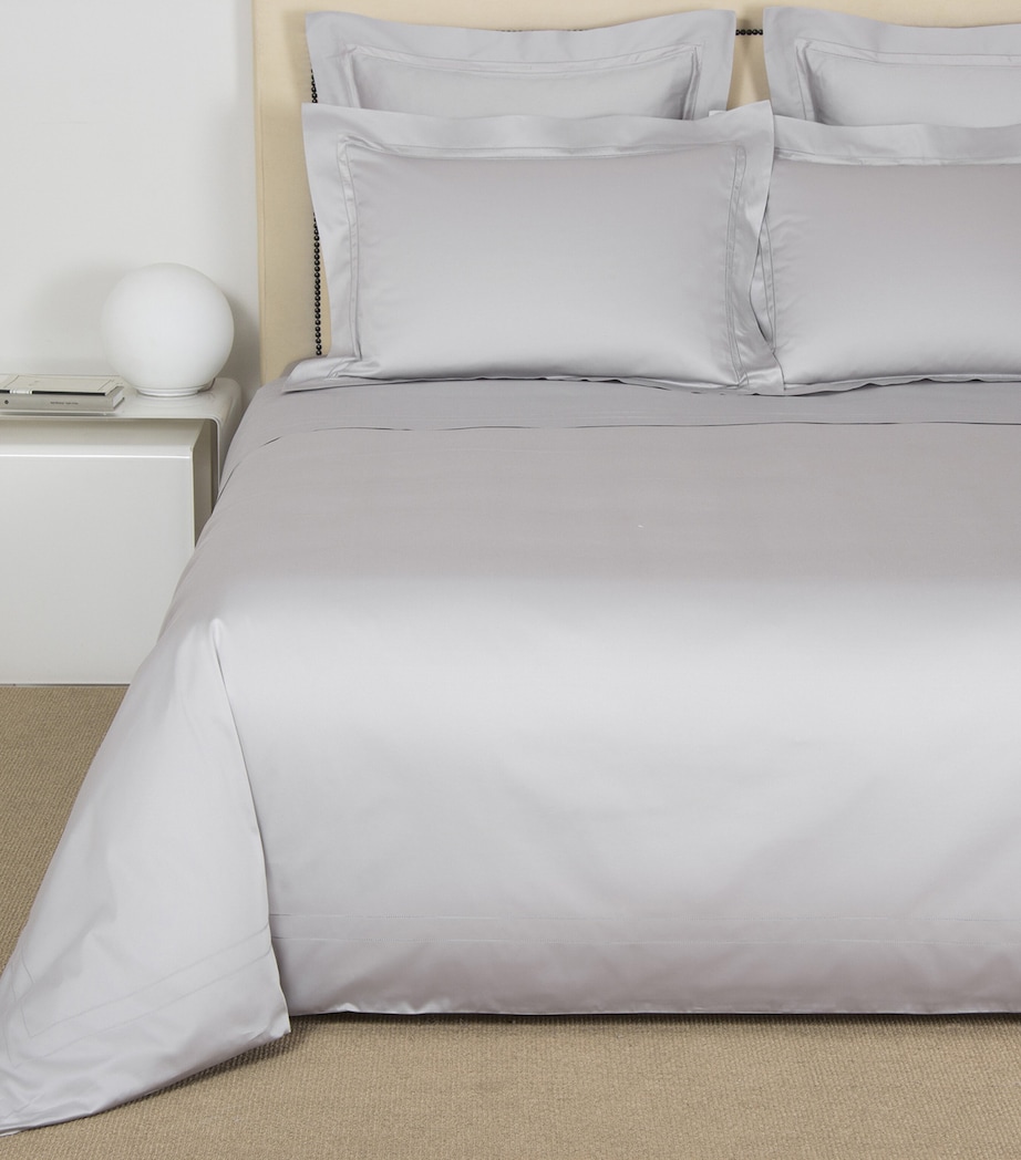 Doppio Ajour Oxford Pillowcase (51cm x 71cm) 0313  GREY CLIFF Image 1
