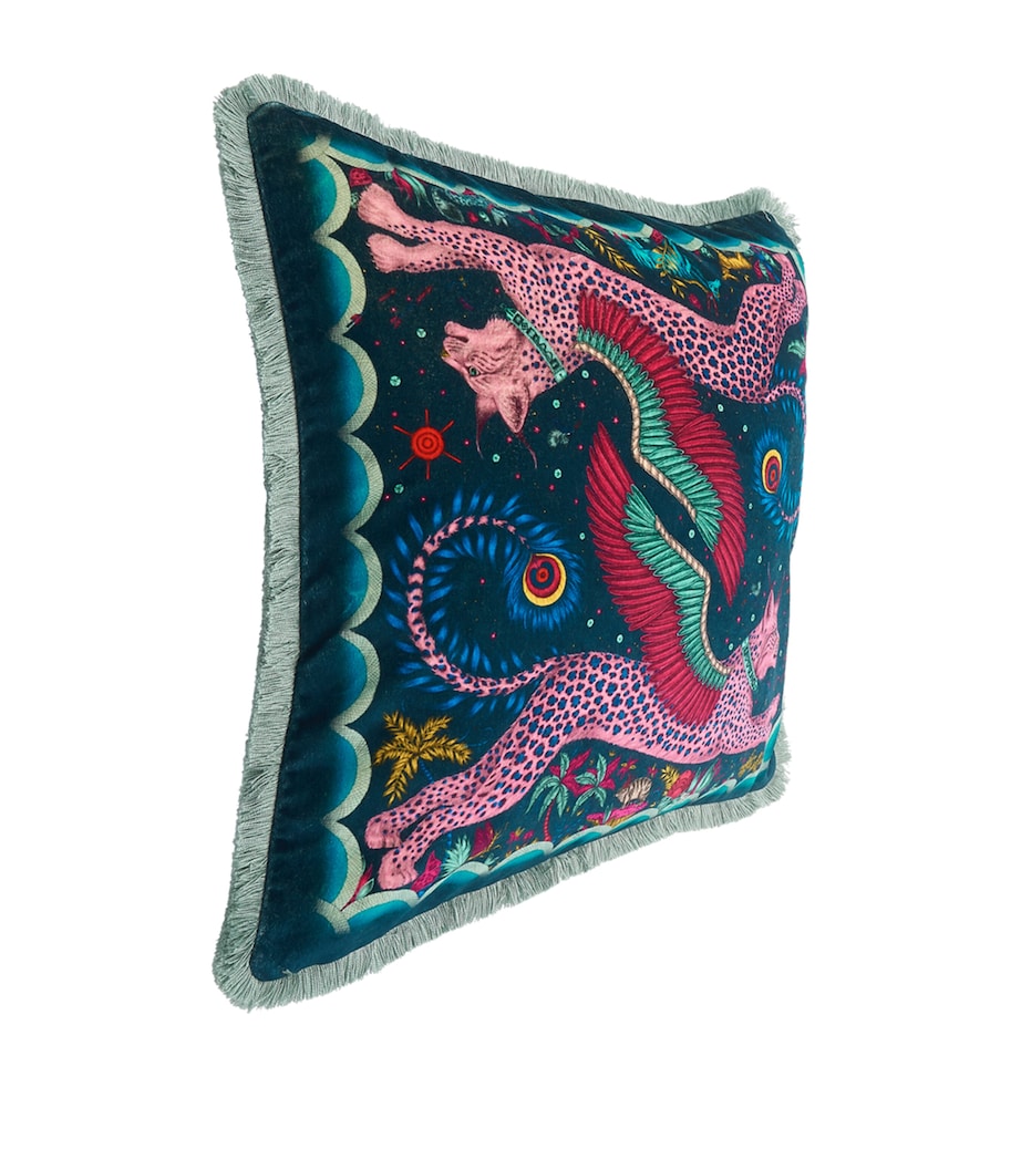 Velvet Lynx Cushion (46cm x 46cm) PINK Image 4