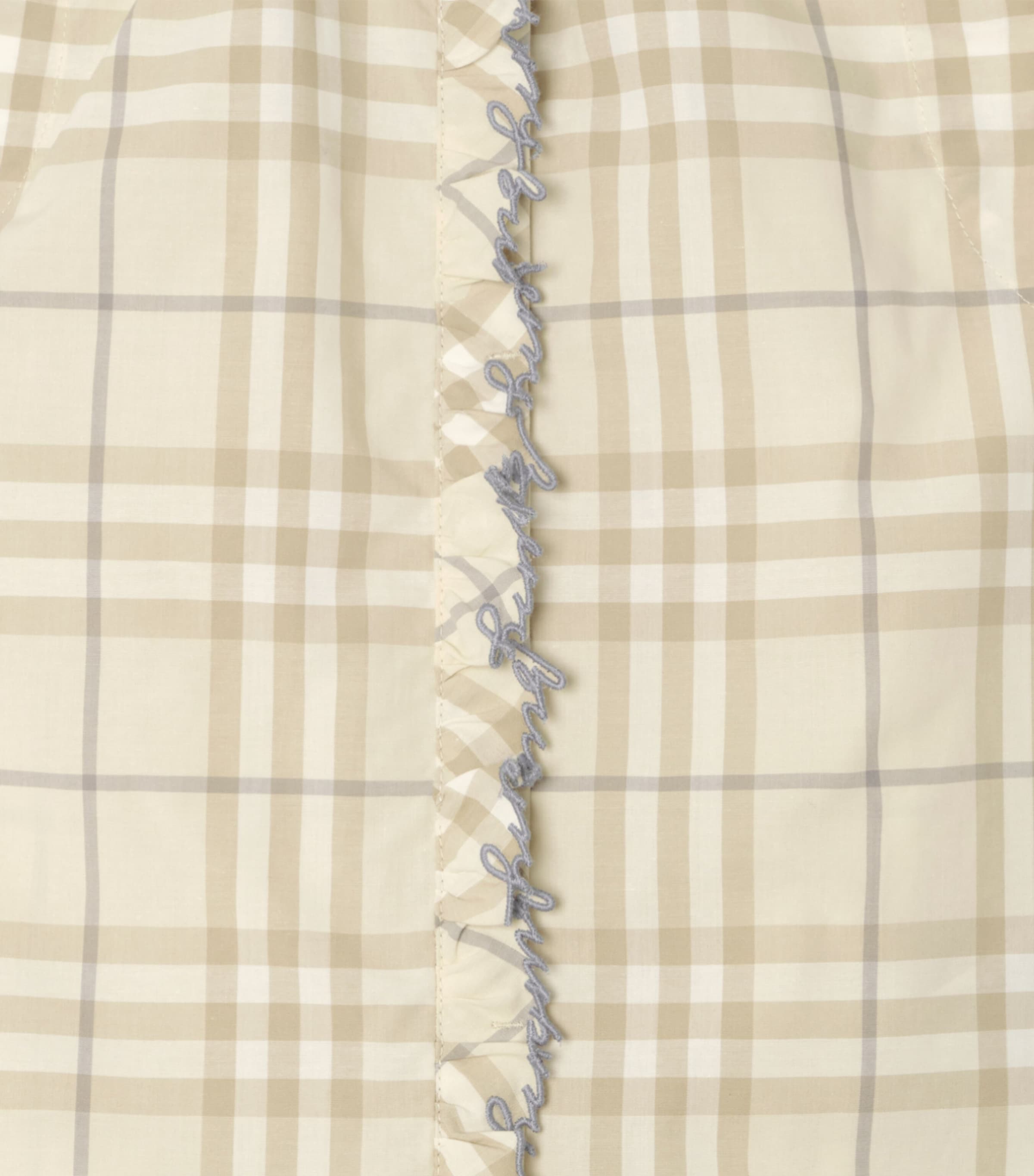 Burberry Kids Cotton Check Dress (14 Years) Sesame Beige Ip Chk Image 3