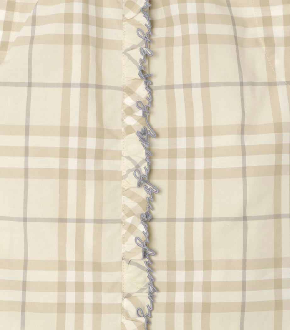 Burberry Kids Cotton Check Dress (14 Years) Sesame Beige Ip Chk Image 3