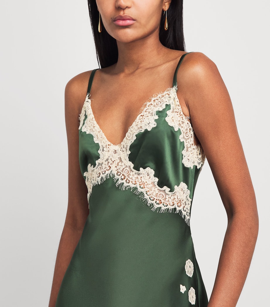 Alice+Olivia Womens Lace Julietta Maxi Dress Drk Frn/bscotti Image 3