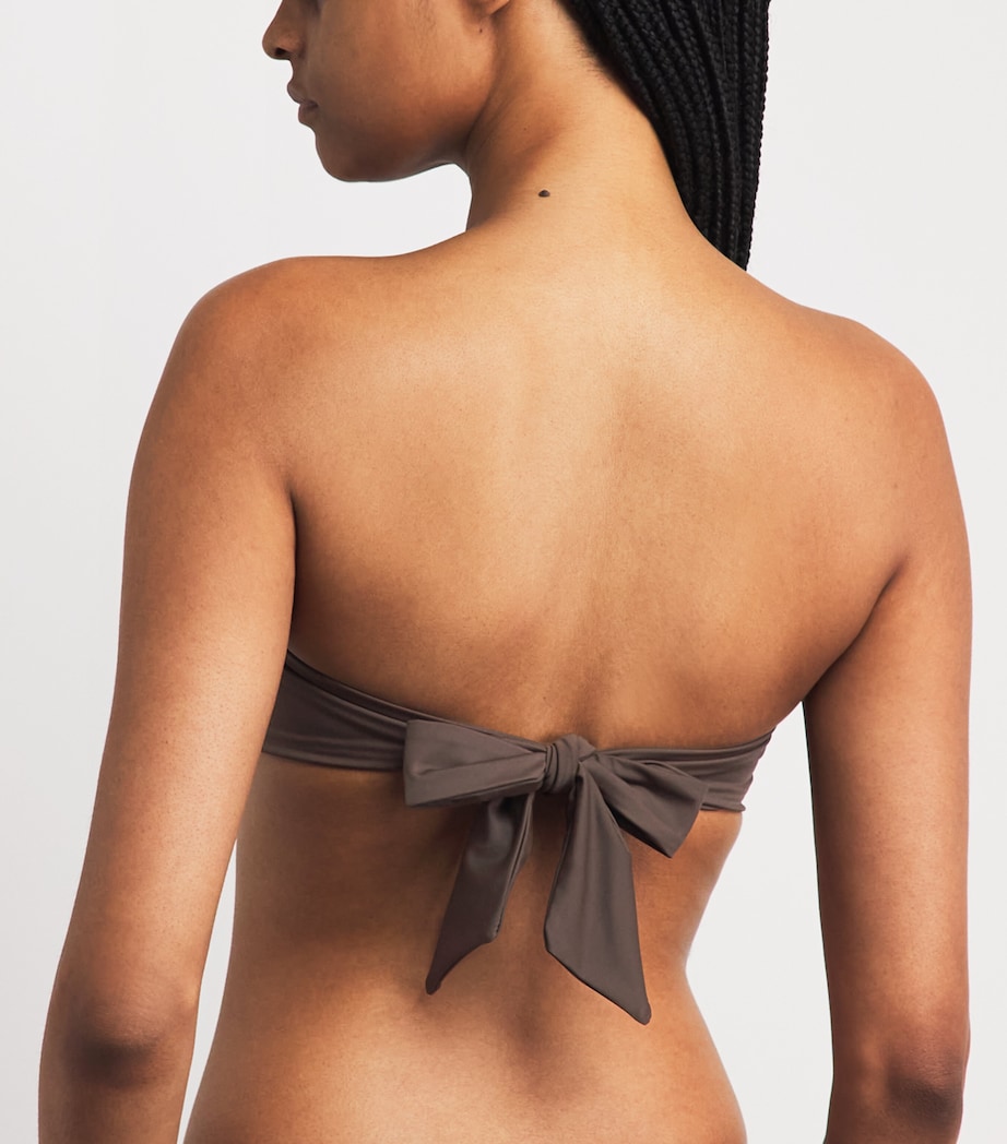 AWAY THAT DAY Womens Strapless Cayman Bikini Top Espresso Image 3