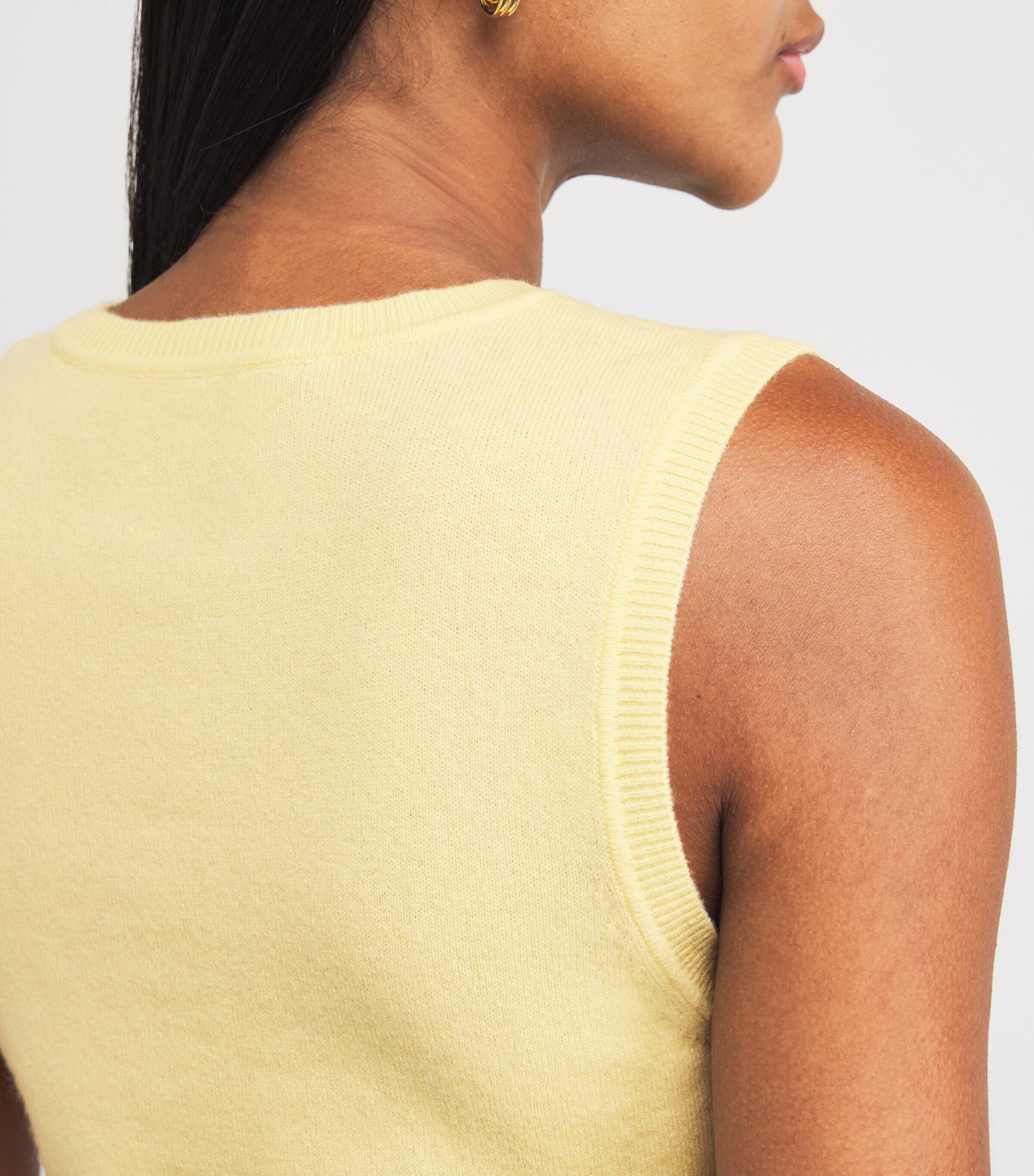 Wool Sleeveless Cardigan BABY YELLOW Image 6