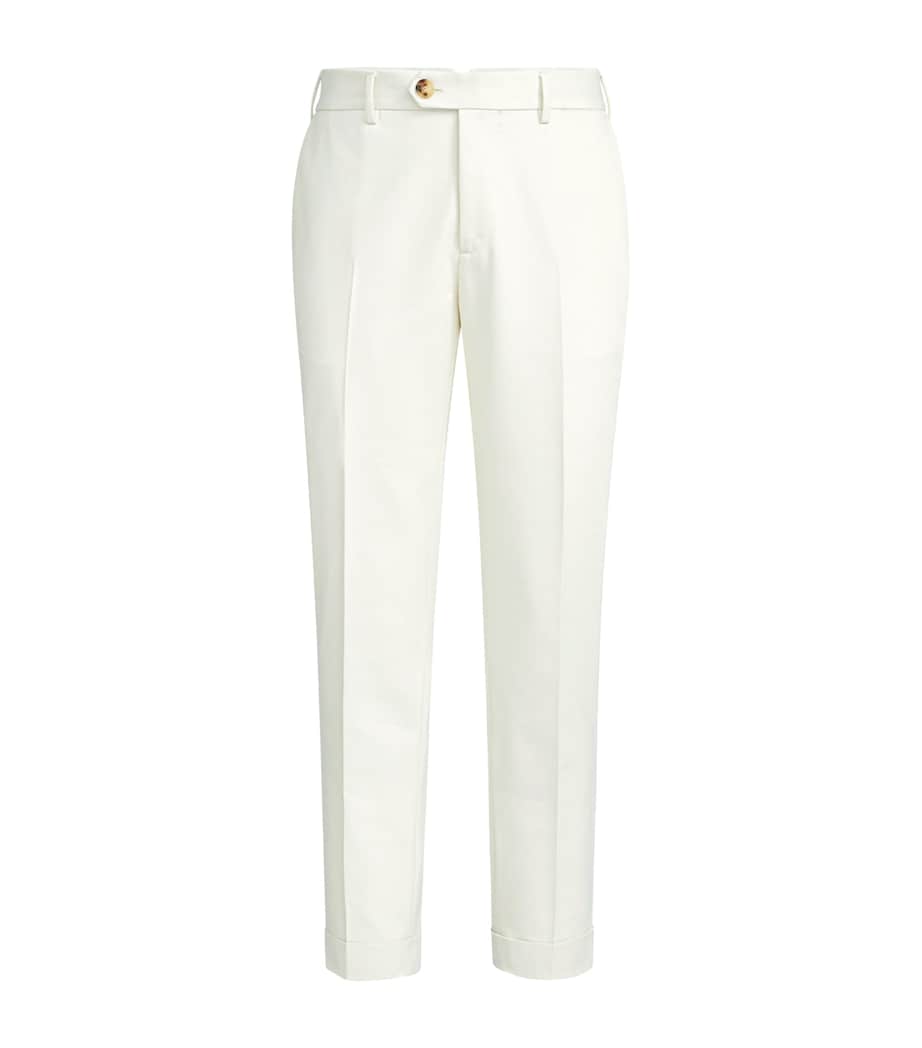Brunello Cucinelli Mens Cotton-Virgin Wool Gabardine Trousers Image 1