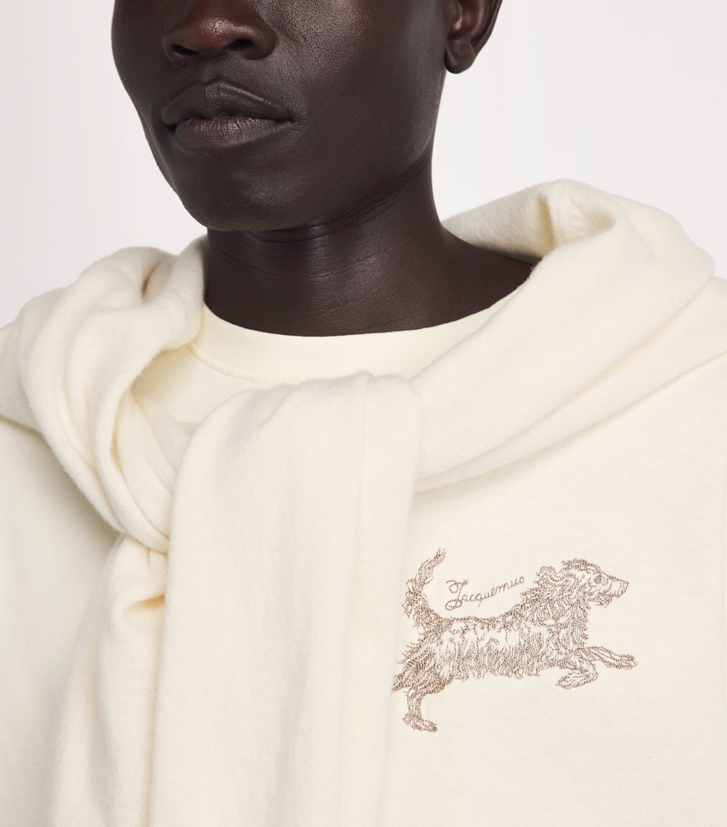 Jacquemus Mens Cotton The Rita T-Shirt Multi Beige Image 3
