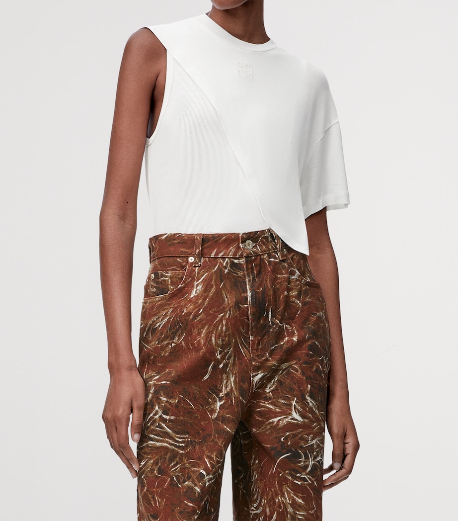 LOEWE Womens x Paula's Ibiza Draped Top Off White Image 3