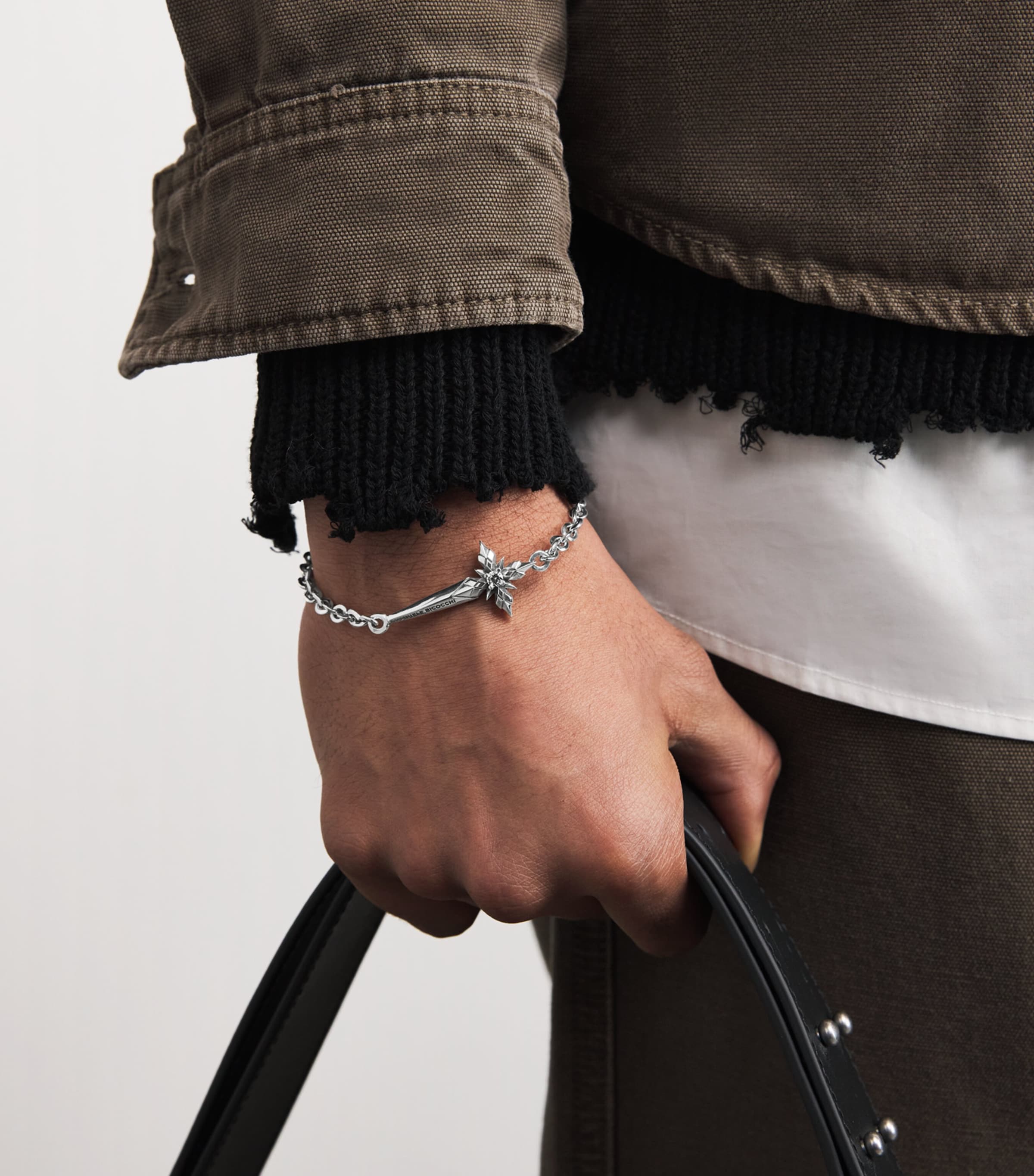 Sterling Silver Pugnale Cross Bracelet SILVER Image 2