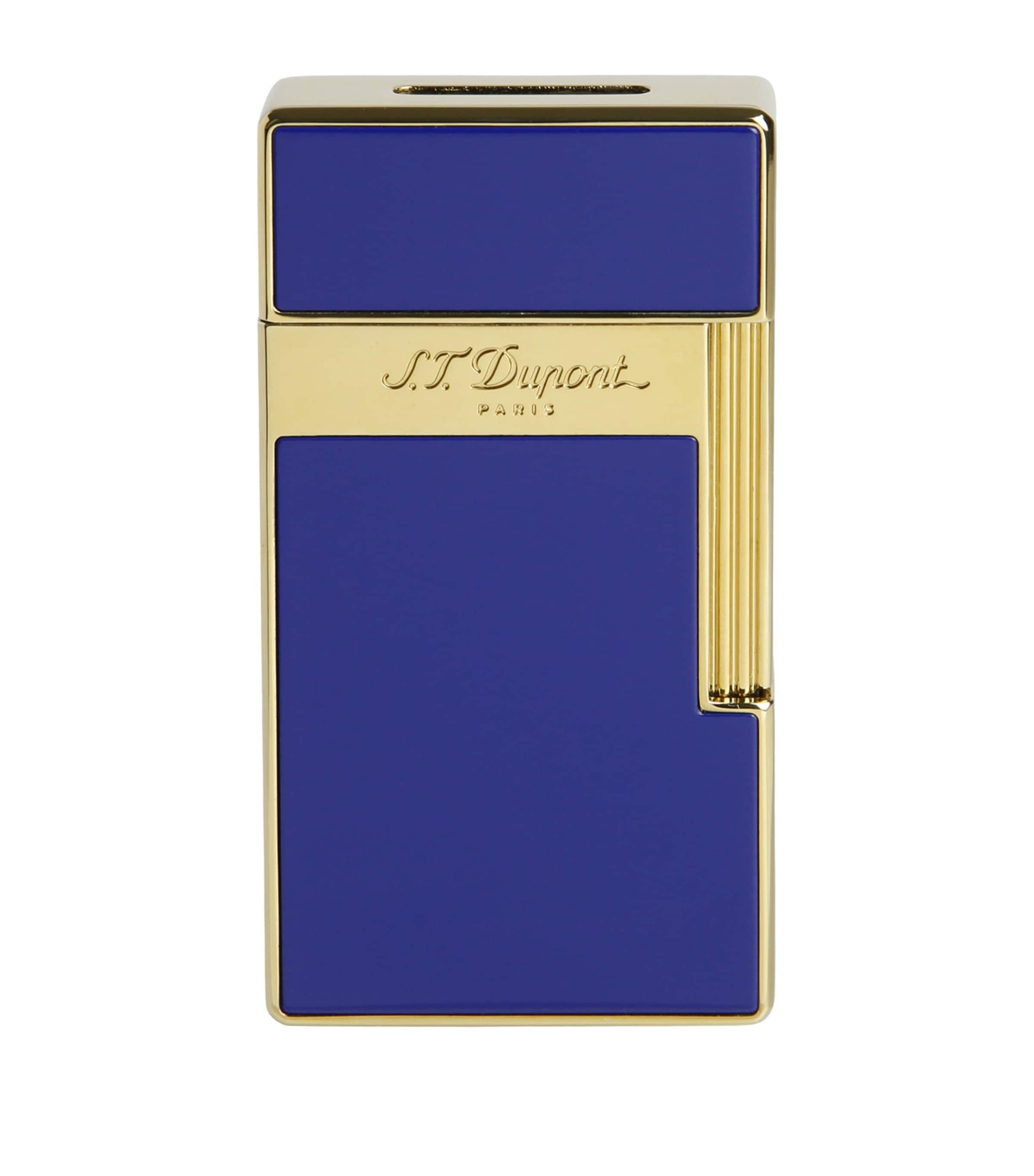 St Dupont S. T. Dupont Lacquered Biggy Lighter In Blue