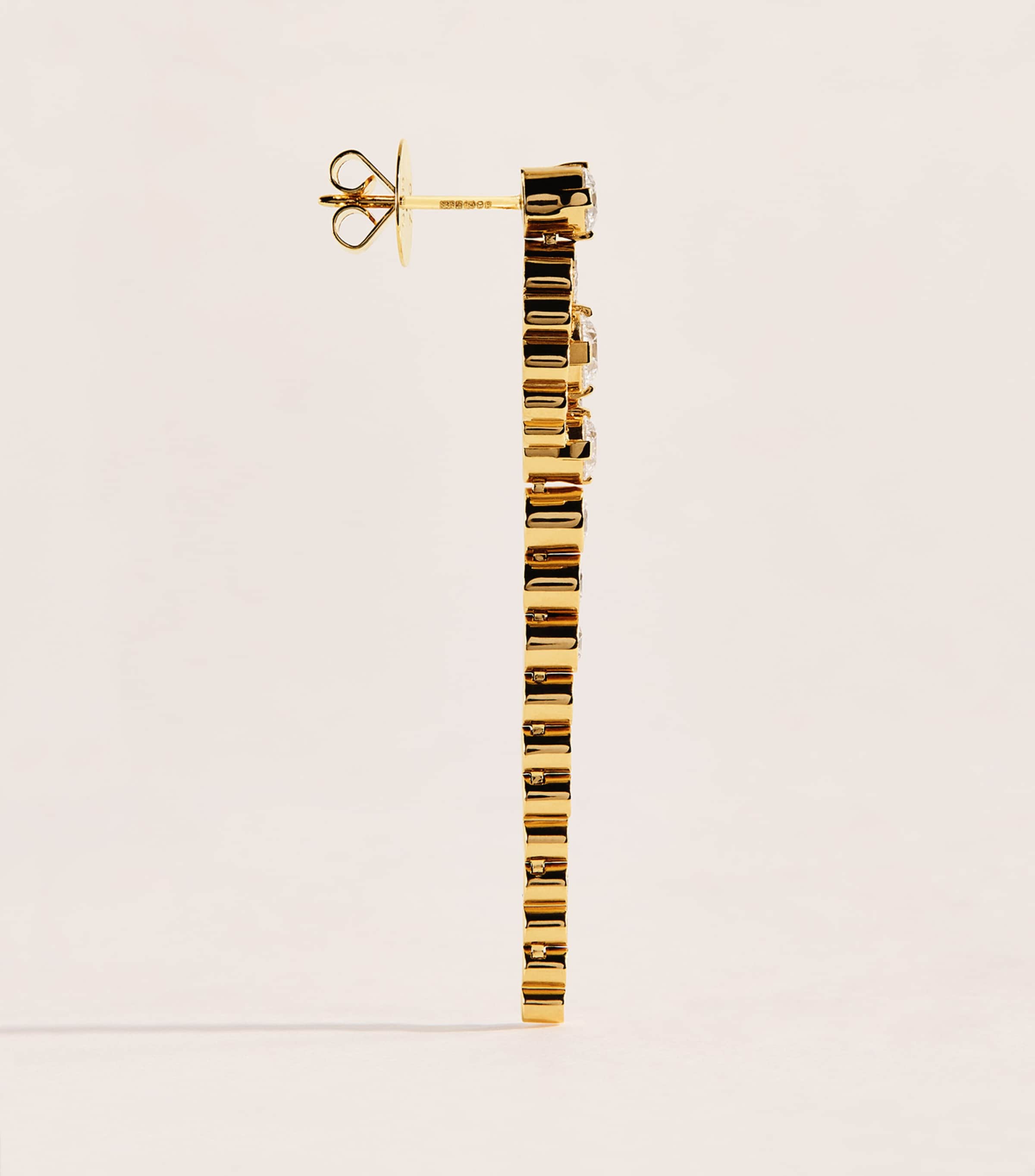 Sophie Bille Brahe Yellow Gold and Diamond Escargot de Rêve Earrings Yellow Gold Image 3