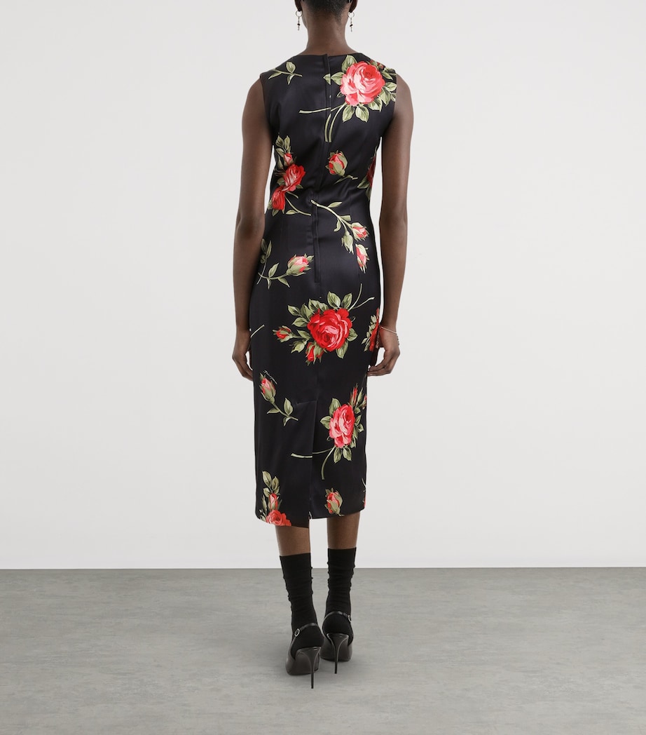 Dolce&Gabbana Womens Floral Sleeveless Midi Dress Bouq Image 4