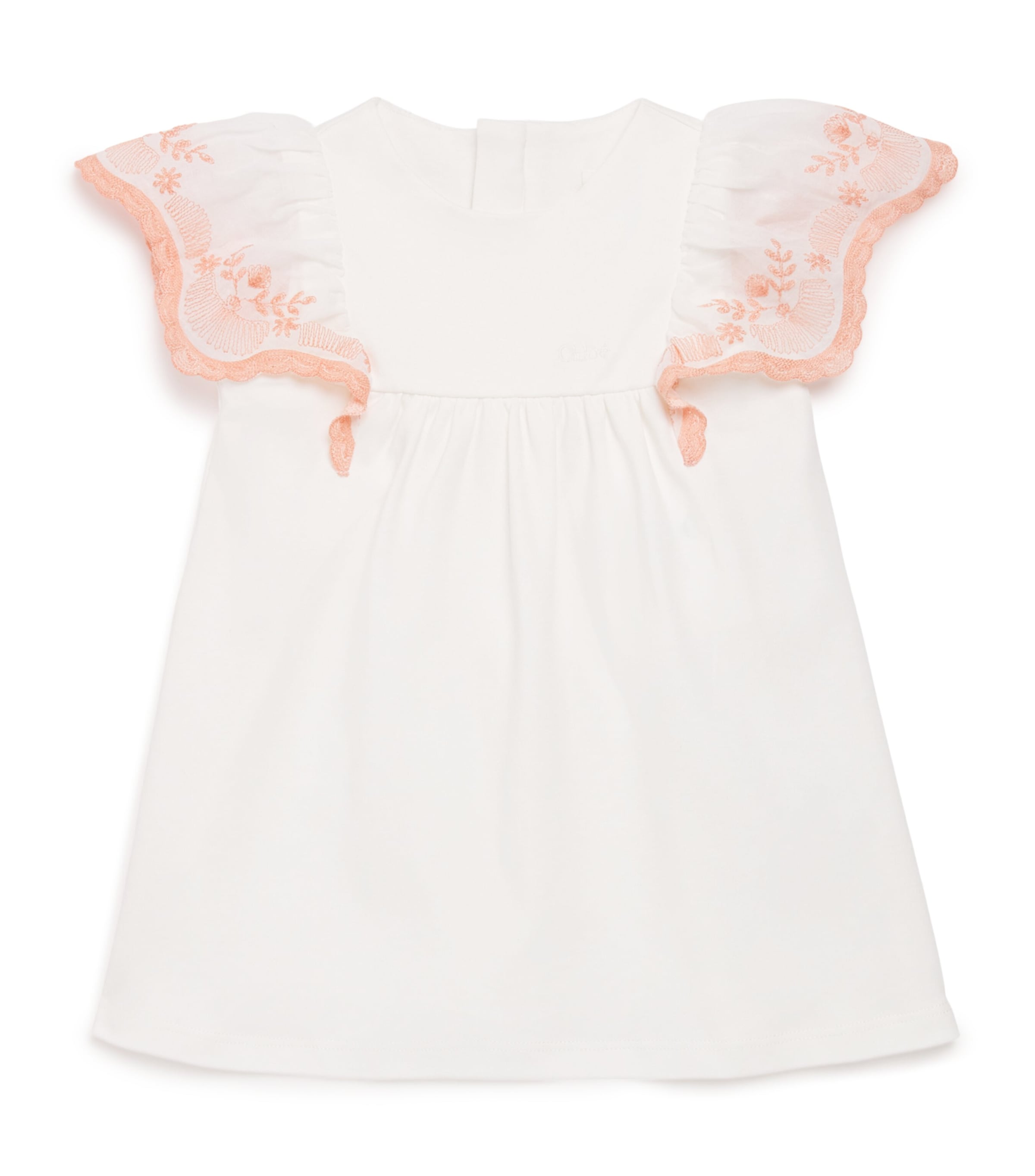 Cotton Embroidered Dress (6-36 Months) C20893/117OFFWHITE Image 1