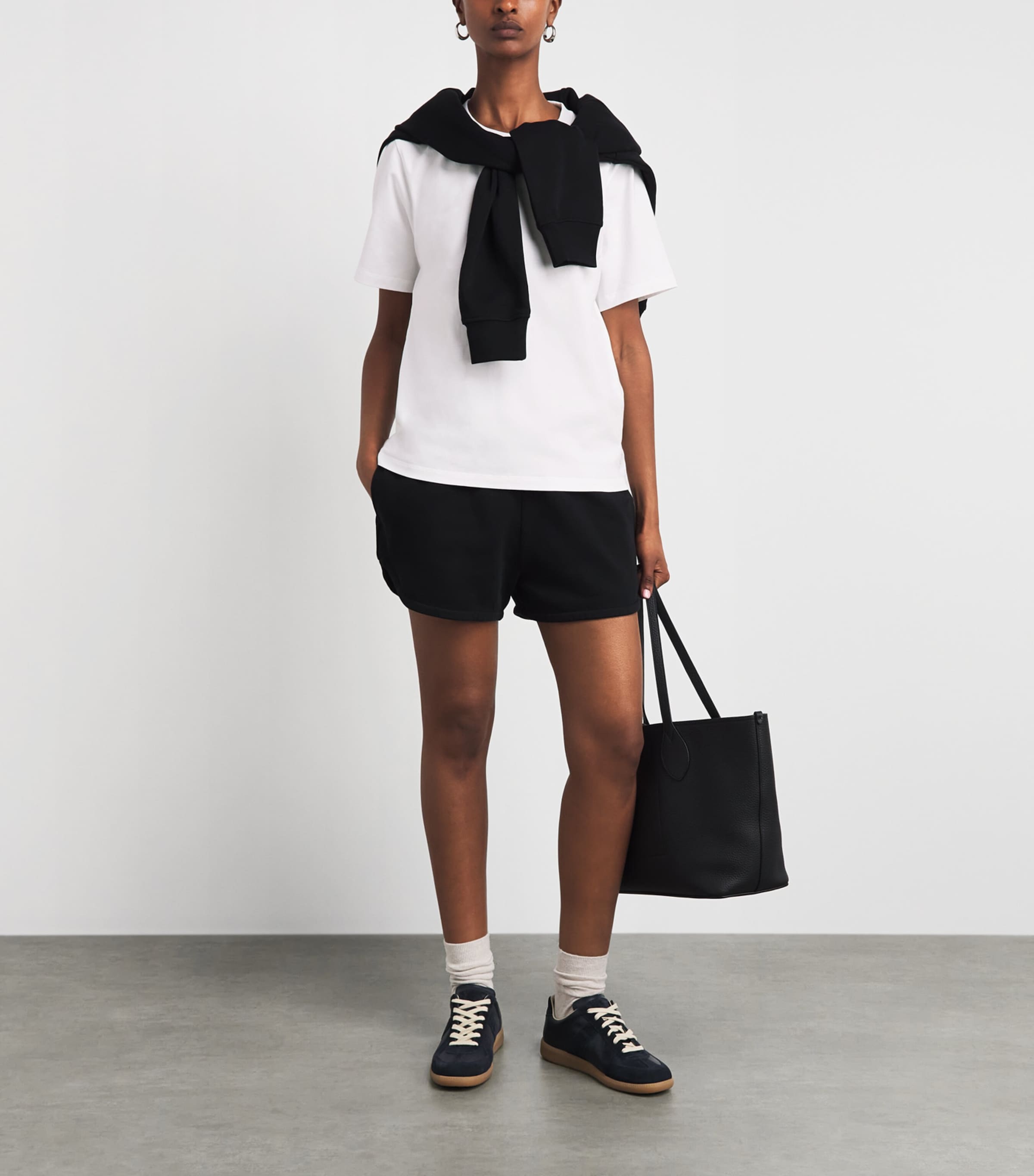 Harrods Womens Cotton Crew-Neck T-Shirt White Image 2