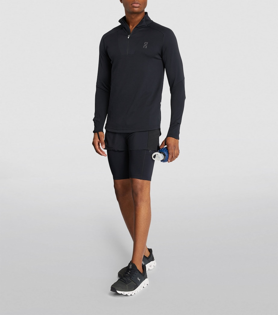 Climate Zip-Up Long-Sleeve T-Shirt BLACK Image 2