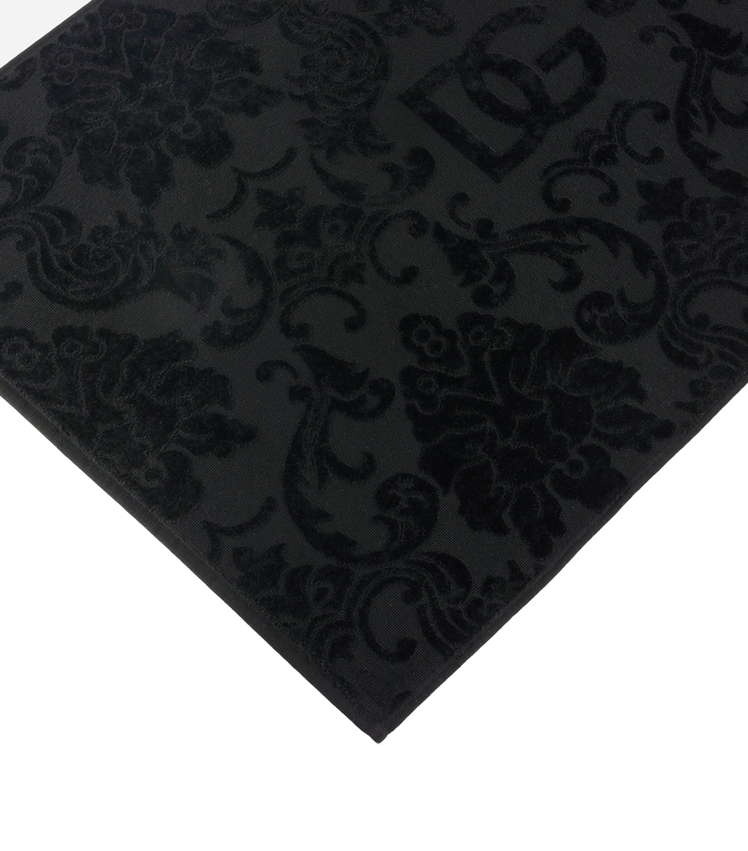 Dolce&Gabbana Casa Logo Bath Mat (87cm x 54cm) Nero Image 3