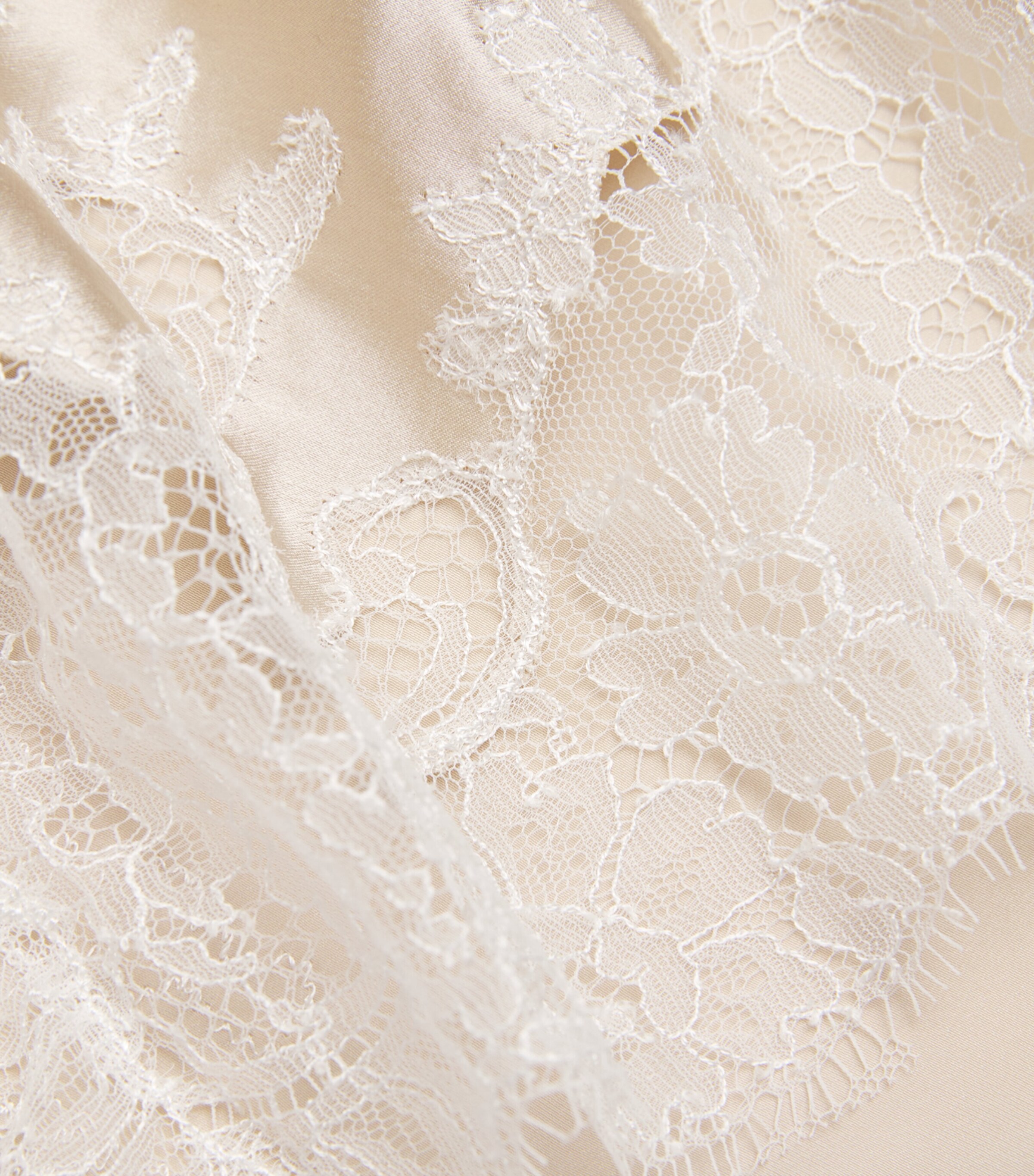 TORLOWEI Womens Silk Lace Elsa Camisole Oyster/white Image 6