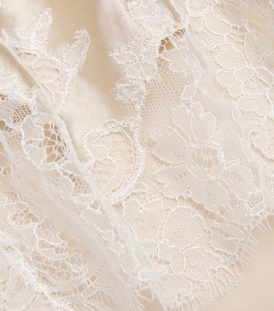 TORLOWEI Womens Silk Lace Elsa Camisole Oyster/white Image 6