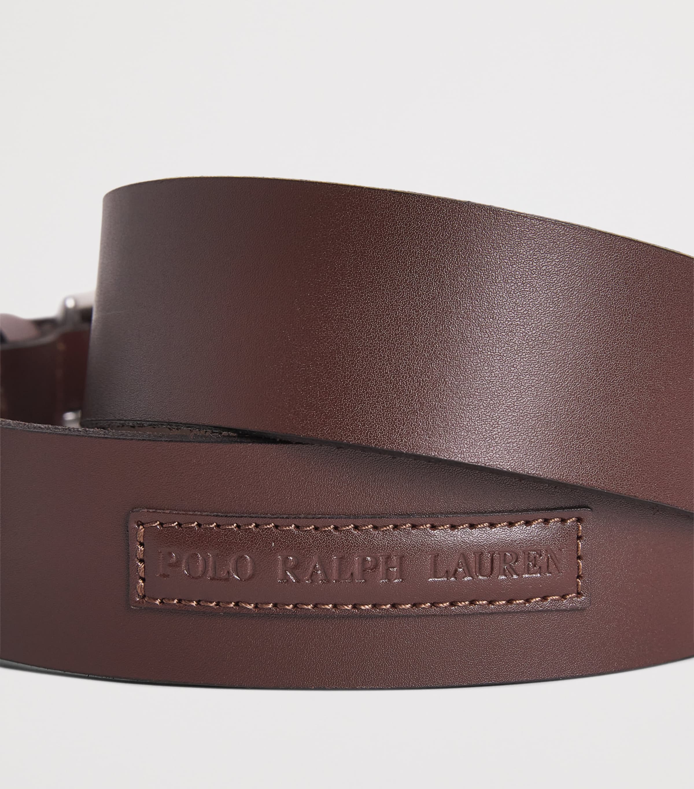 Polo Ralph Lauren Brown Leather Roller Buckle Belt | Harrods US