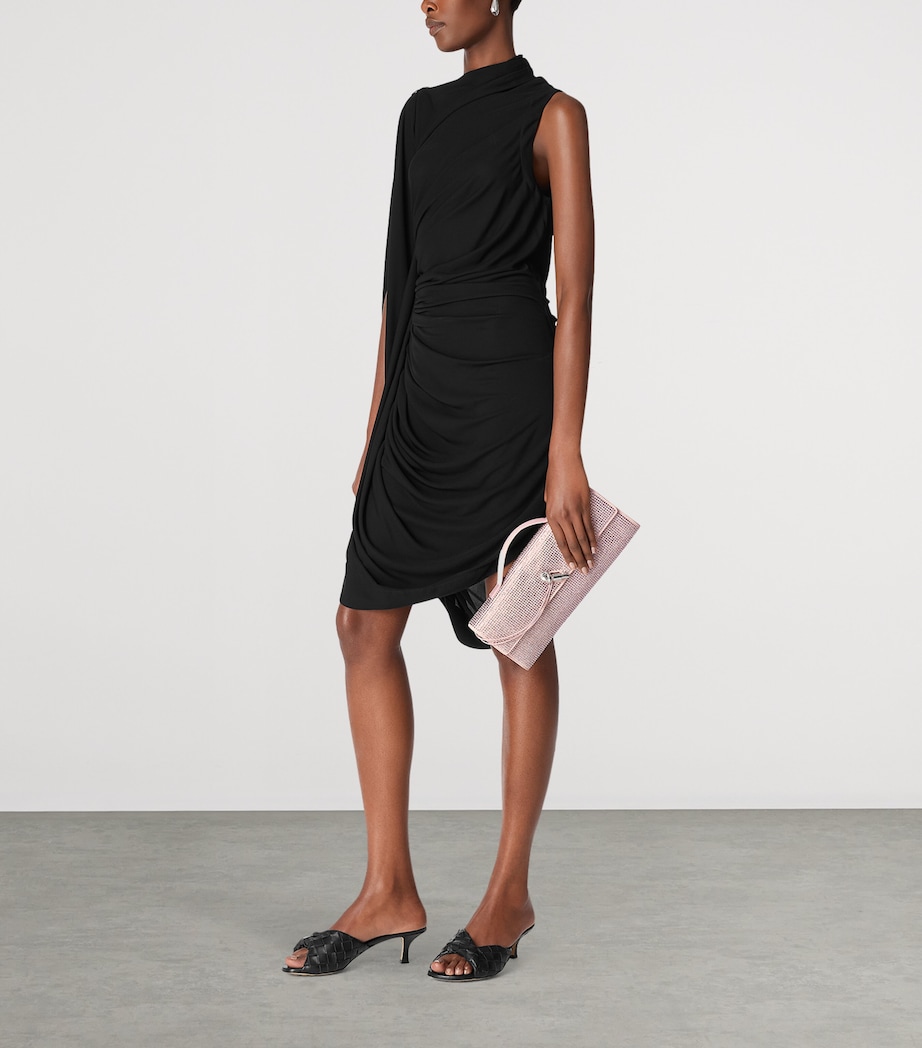 Leather Crystal-Embellished Andiamo Clutch Bag 6877 Image 2