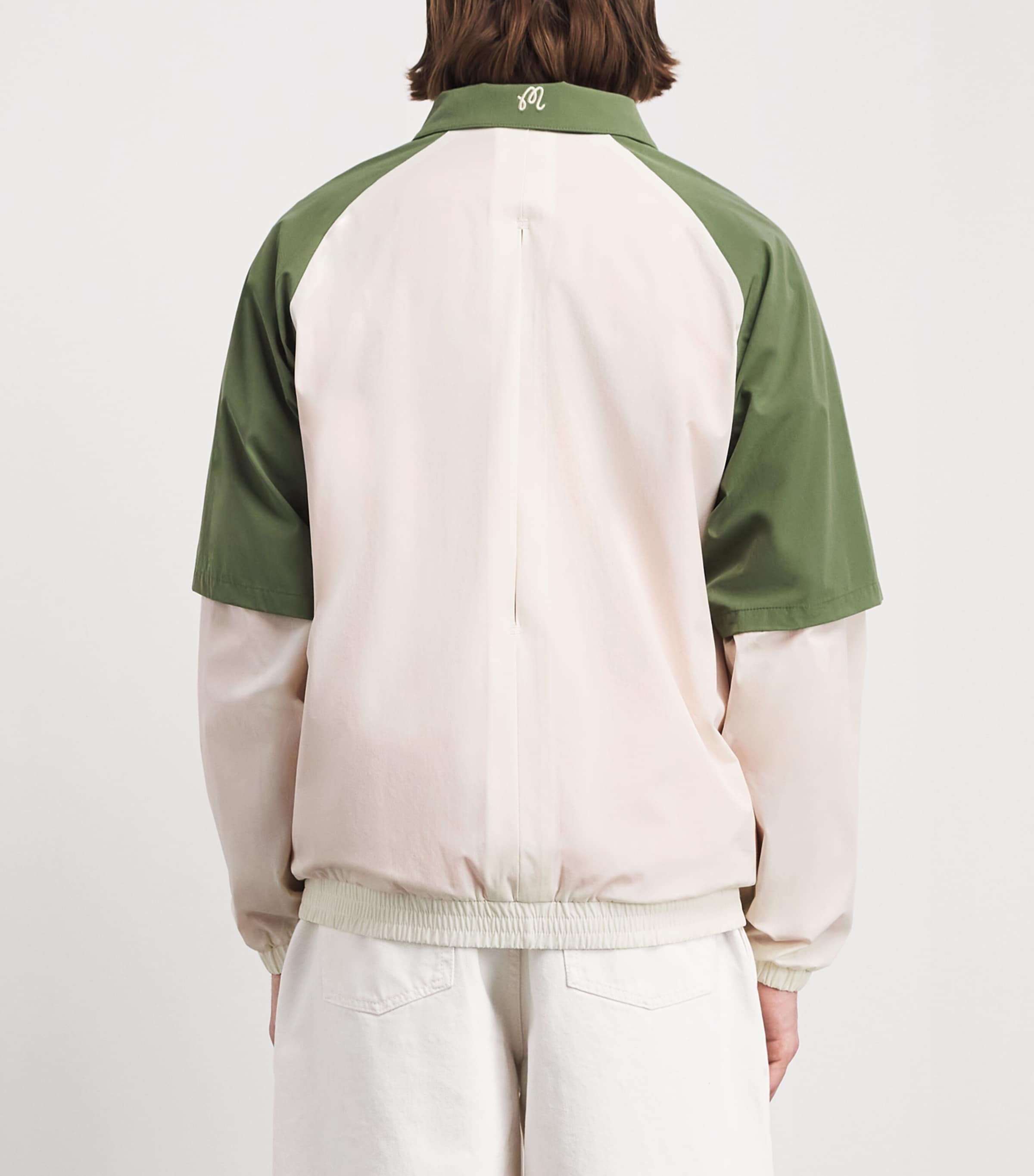 Malbon Mens Marina Windshirt Cream / Olivine Image 5