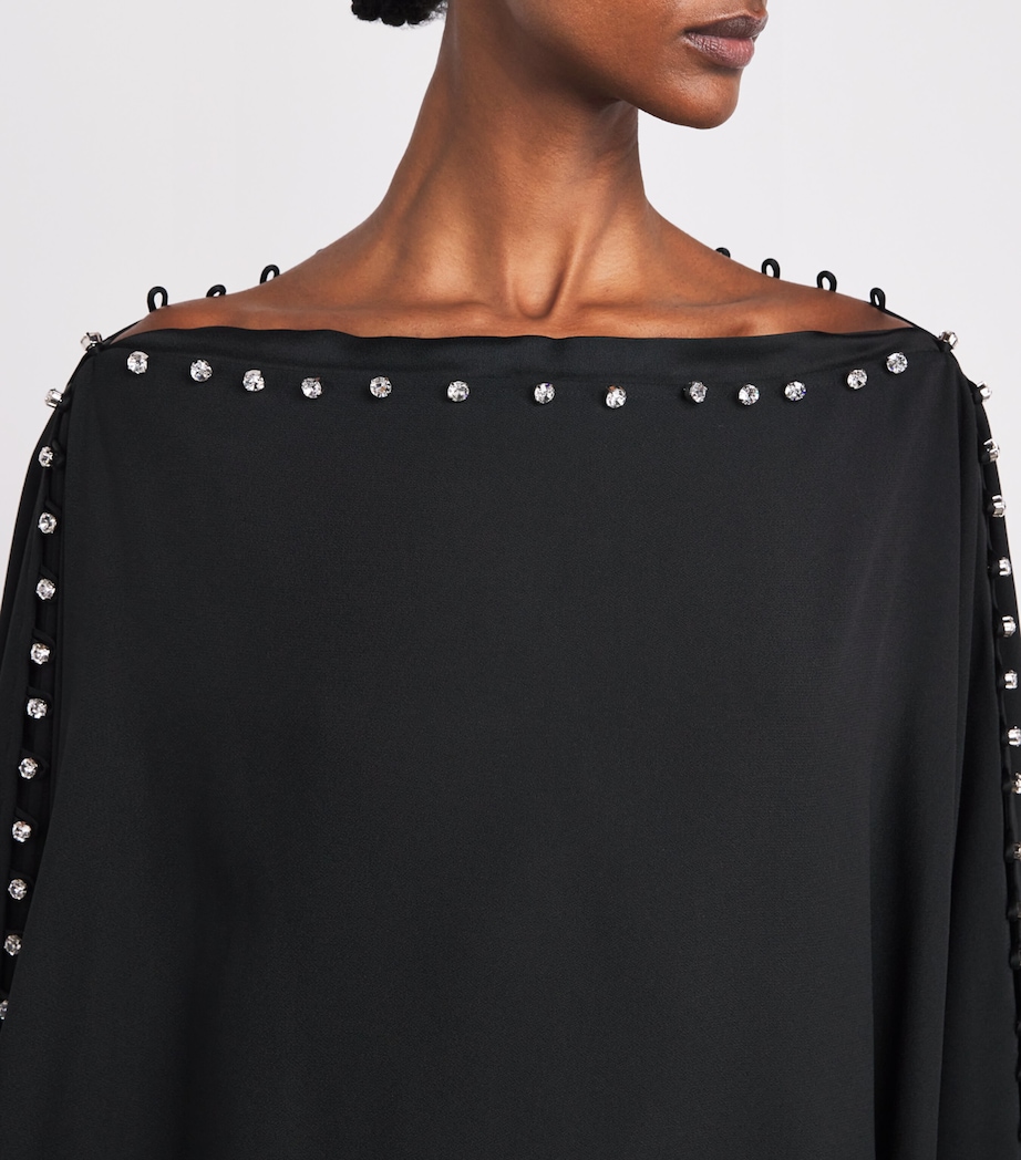 Mila Crystal Maxi Kaftan BLACK Image 4