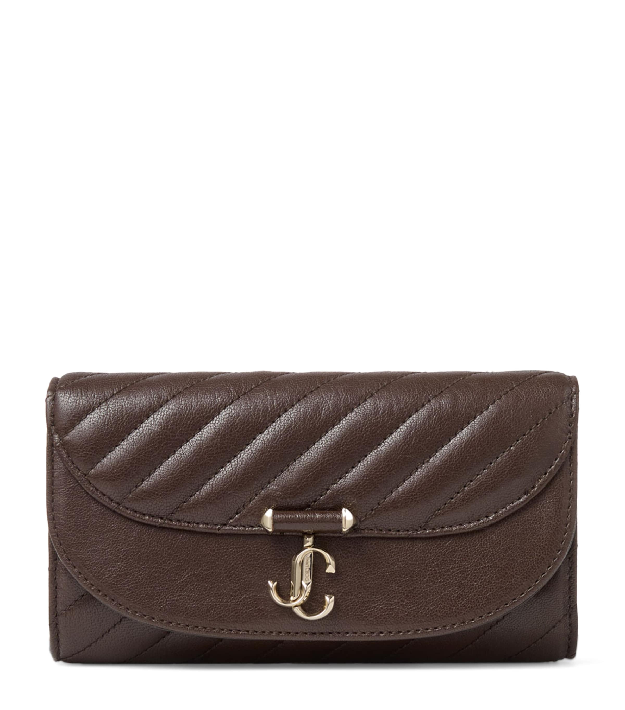 Jimmy Choo Curve Wallet On Chain In Brown