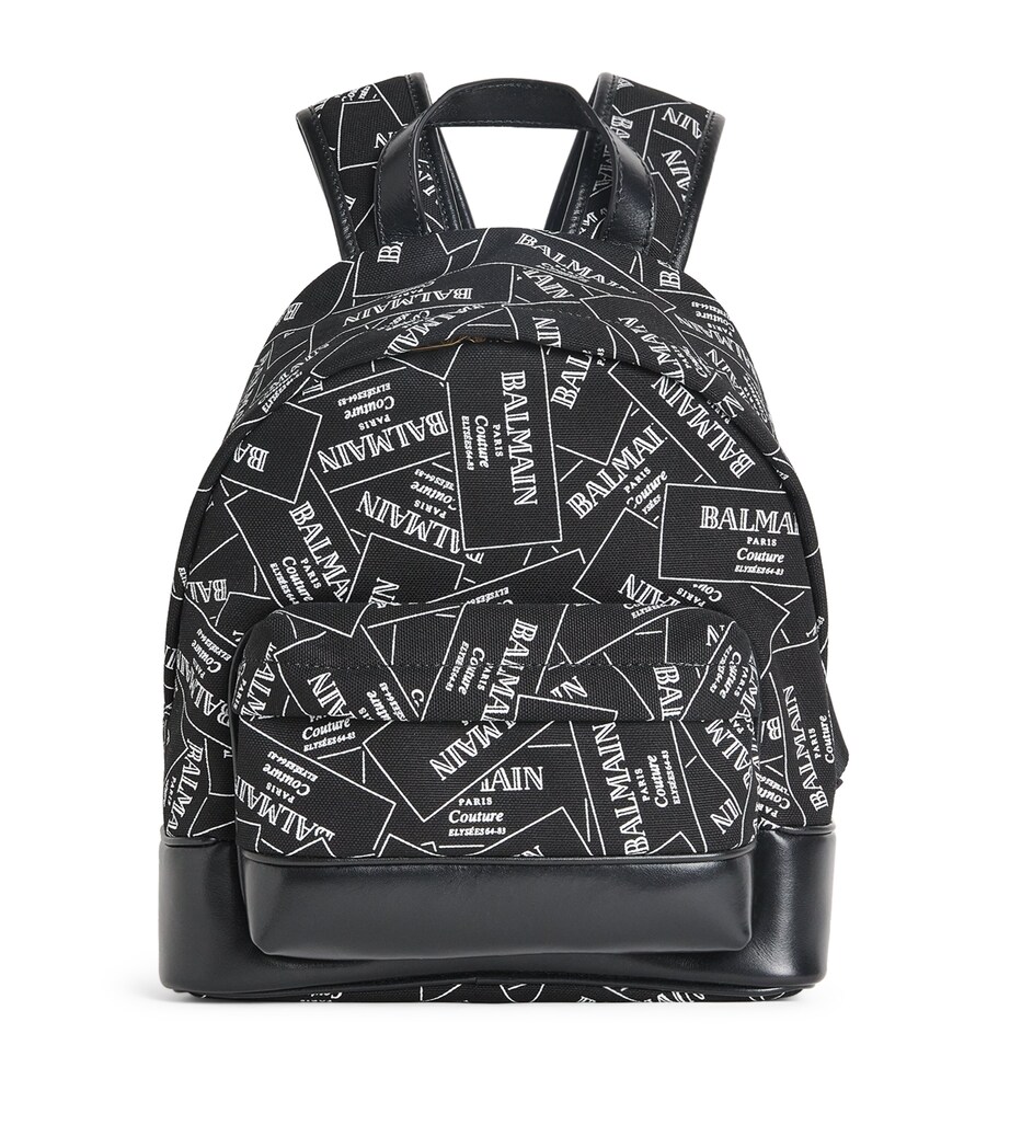 Canvas Logo Sticker Print Backpack 930BCBLACK/WHITE Image 1